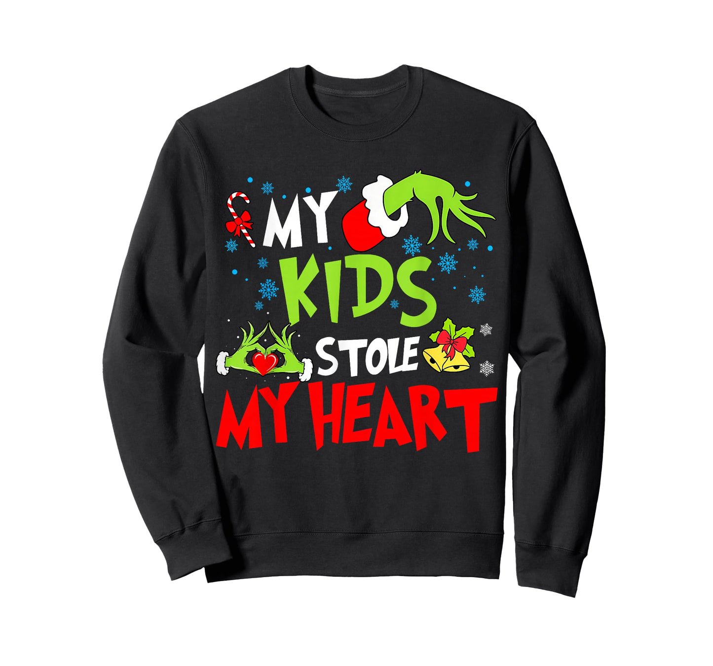 My Kids Stole Funny My Heart Matching Christmas Family T-Shirt