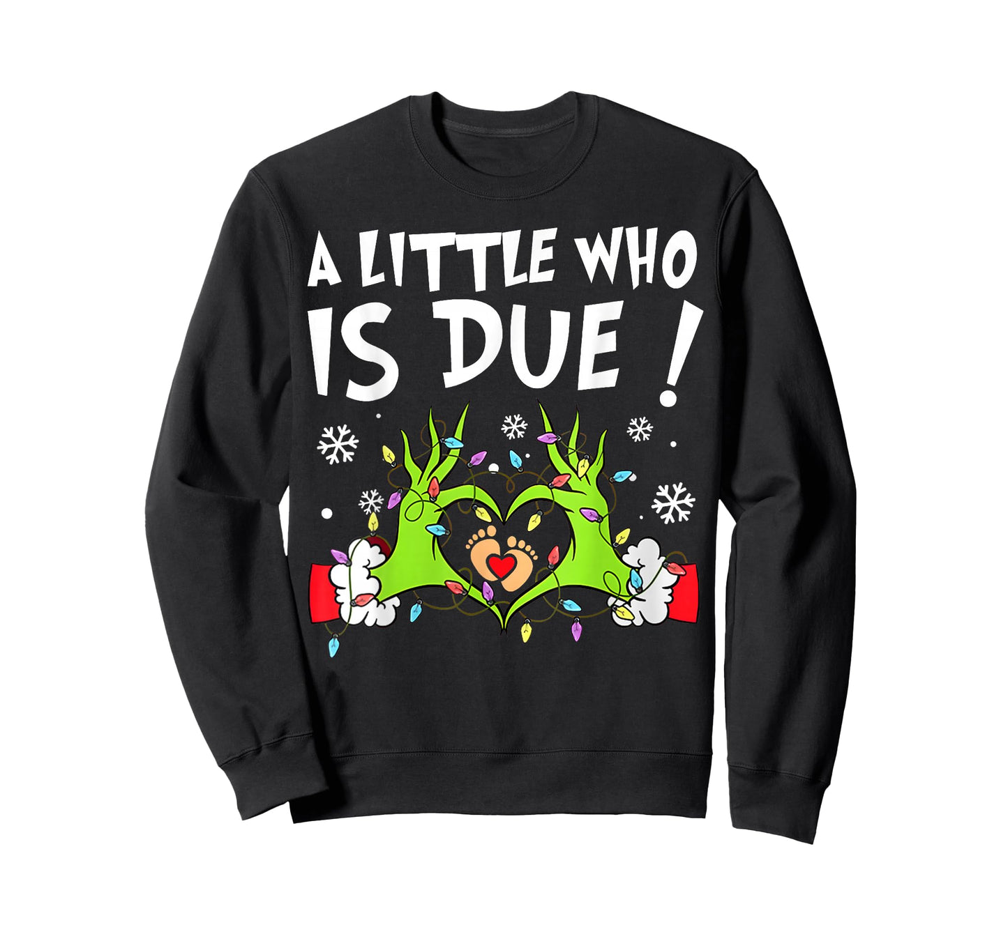 A Little Who is Due Christmas Pregnancy Announcement T-Shirt