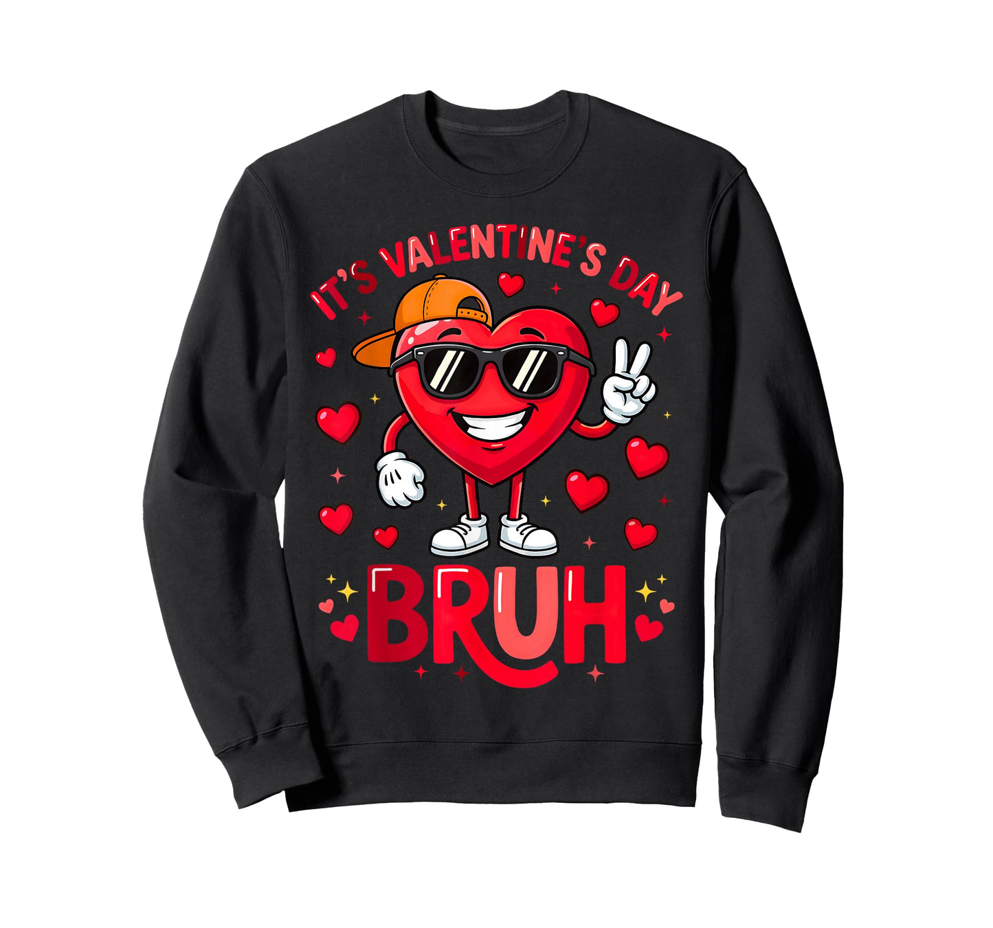 Bruh Valentines Day Boys Kids Heart Funny Valentines T-Shirt