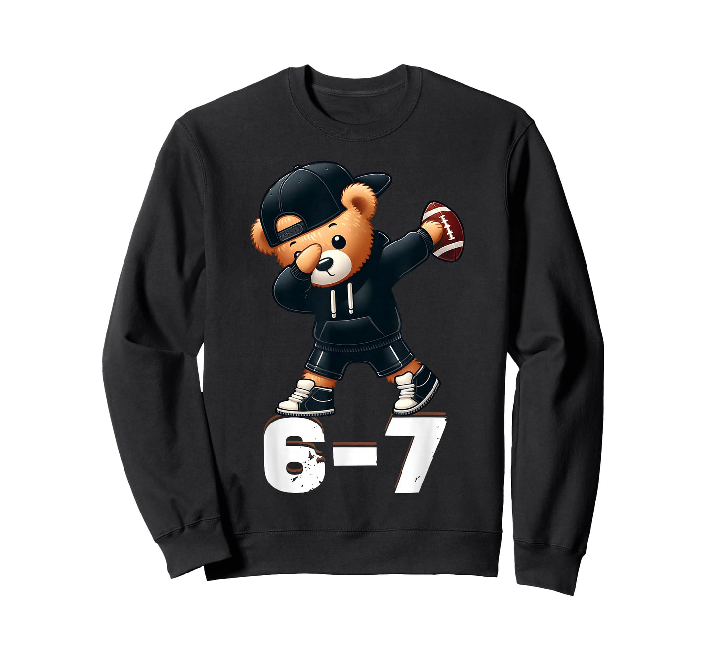 67 Teddy Bear Dabbing Football 6 7 Meme Boys Kids Six Seven T-Shirt