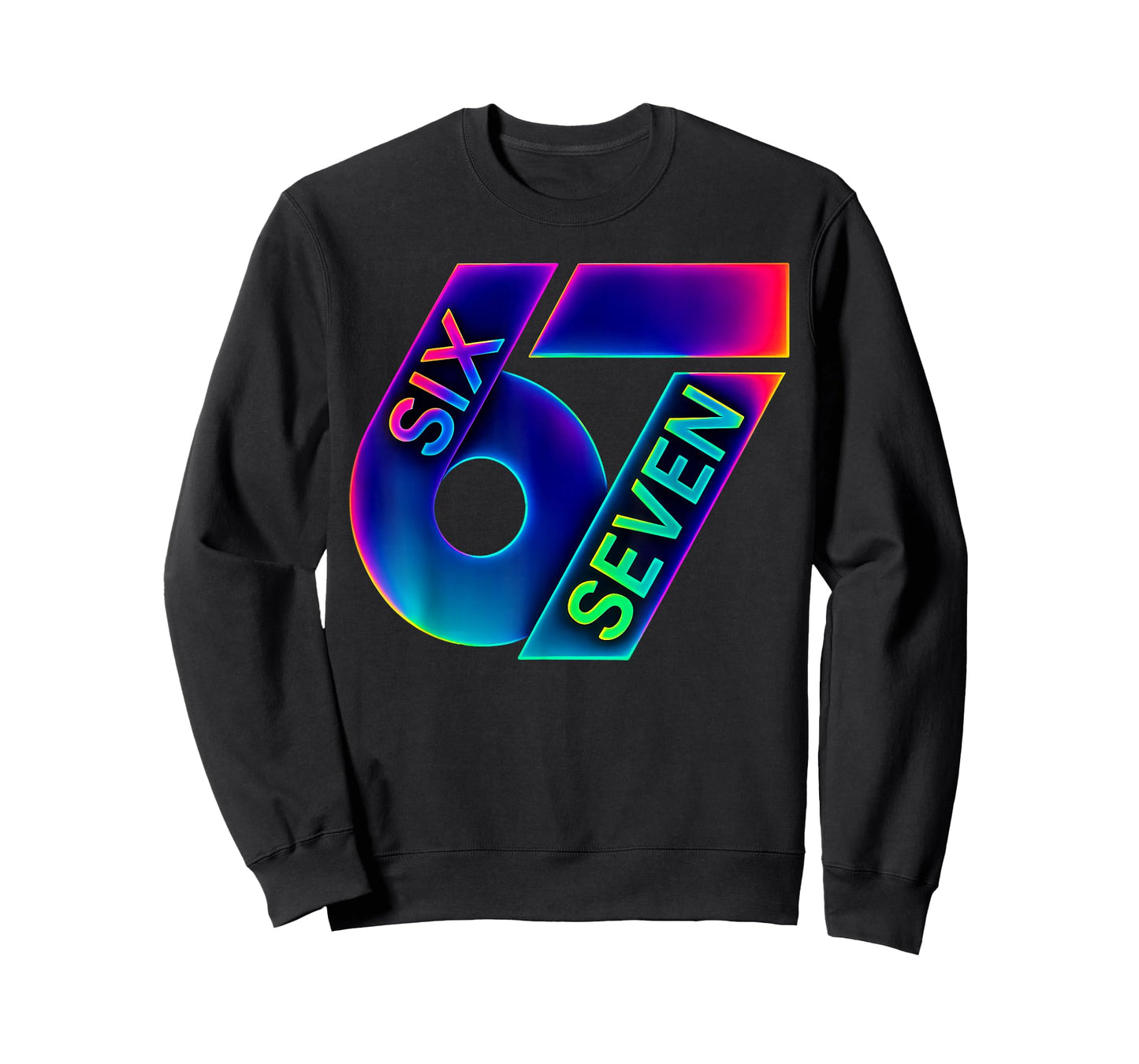 Fun Six Seven 6 7 Meme Colorful Design T-Shirt