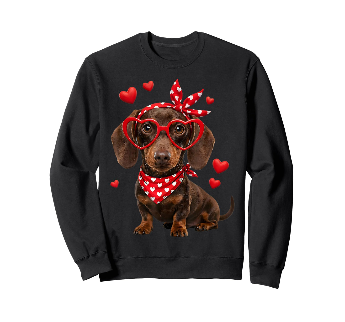 Dachshund Valentines Day Wiener Dog Lover Weenie Heart T-Shirt