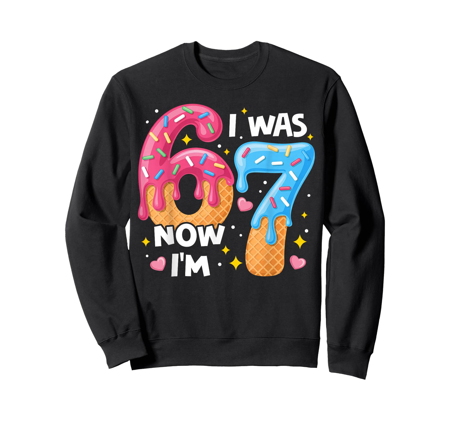 7 Year Old Birthday I was 6 Now I'm 7 67 Funny Kids T-Shirt