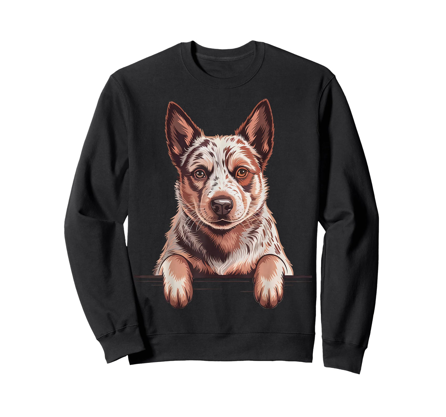 Red Heeler Funny Peeking Australian Cattle Dog Lover T-Shirt