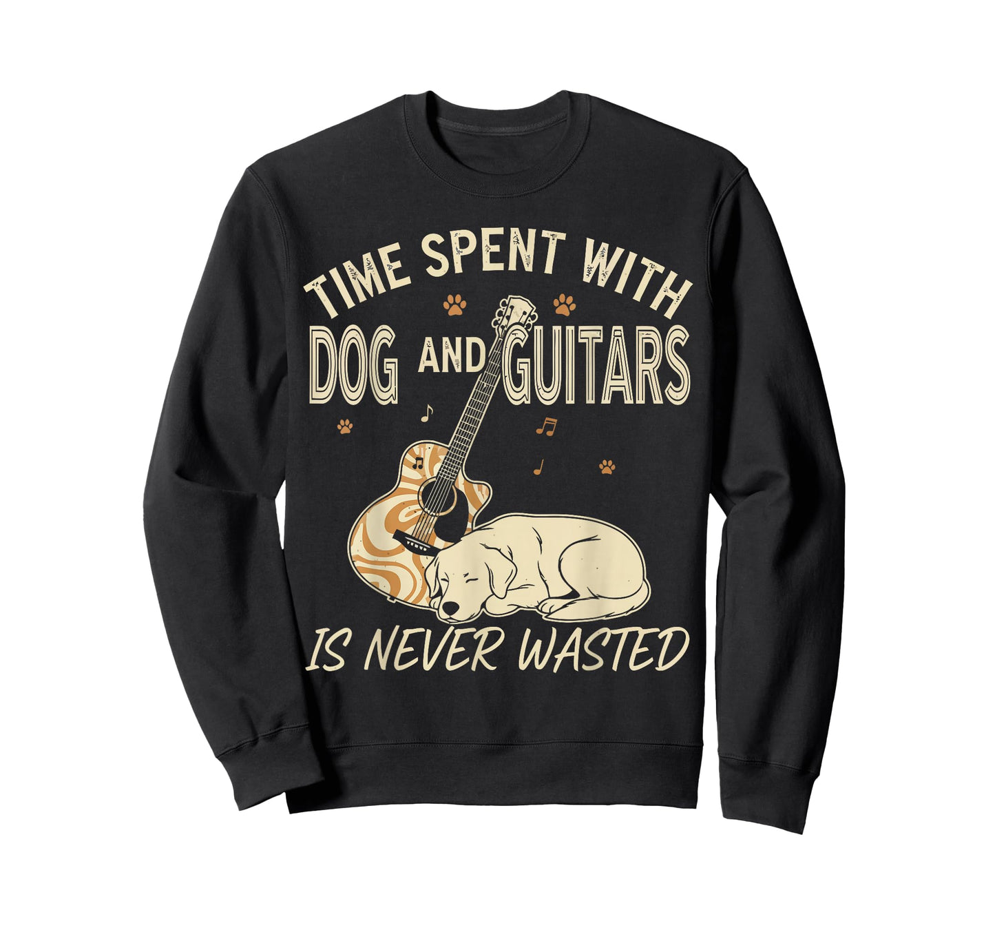 Time Spent with Dog and Guitars is Never Wasted T-Shirt