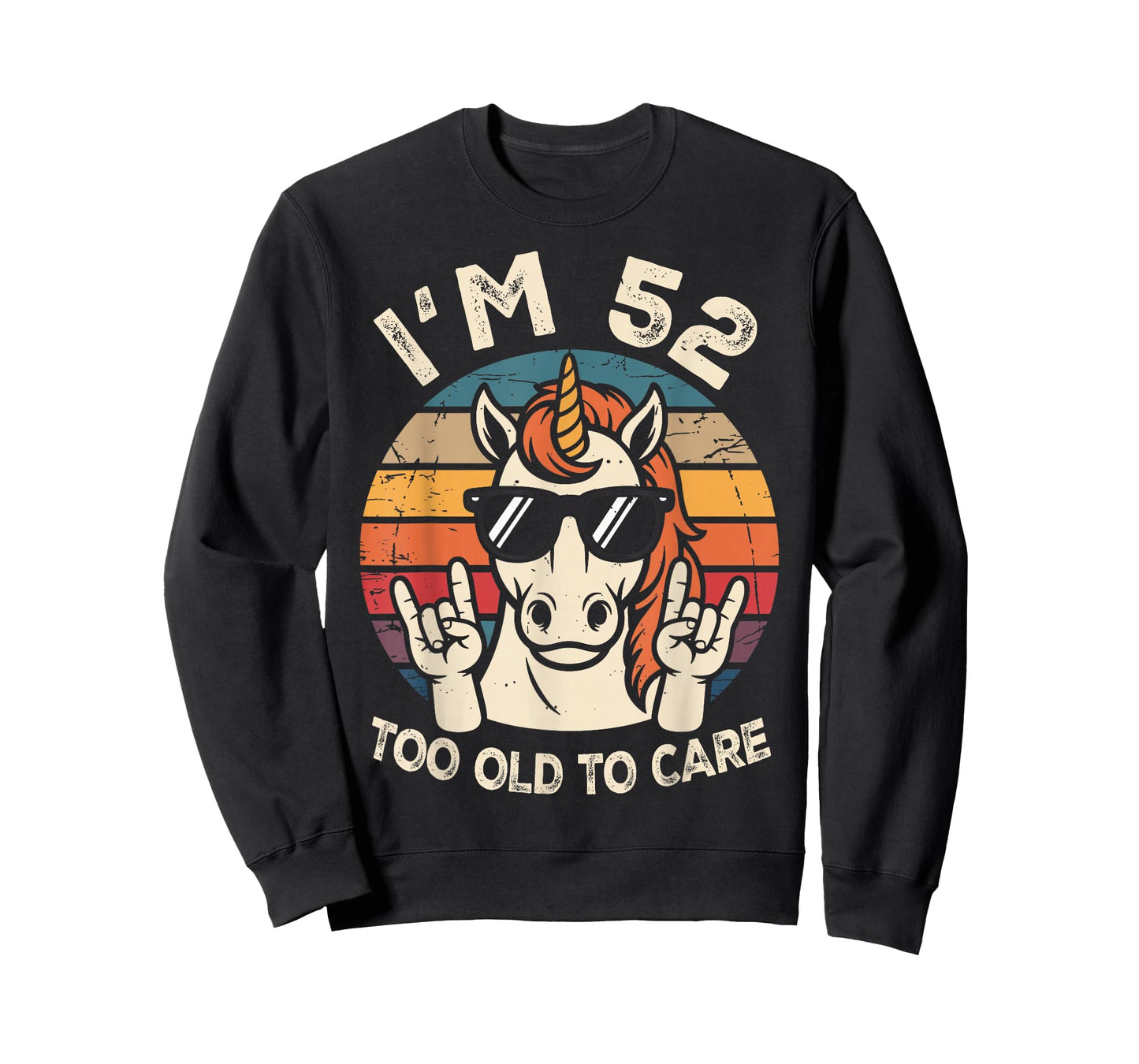 52 Birthday 52 Years Old 52nd Men Women Funny Unicorn T-Shirt