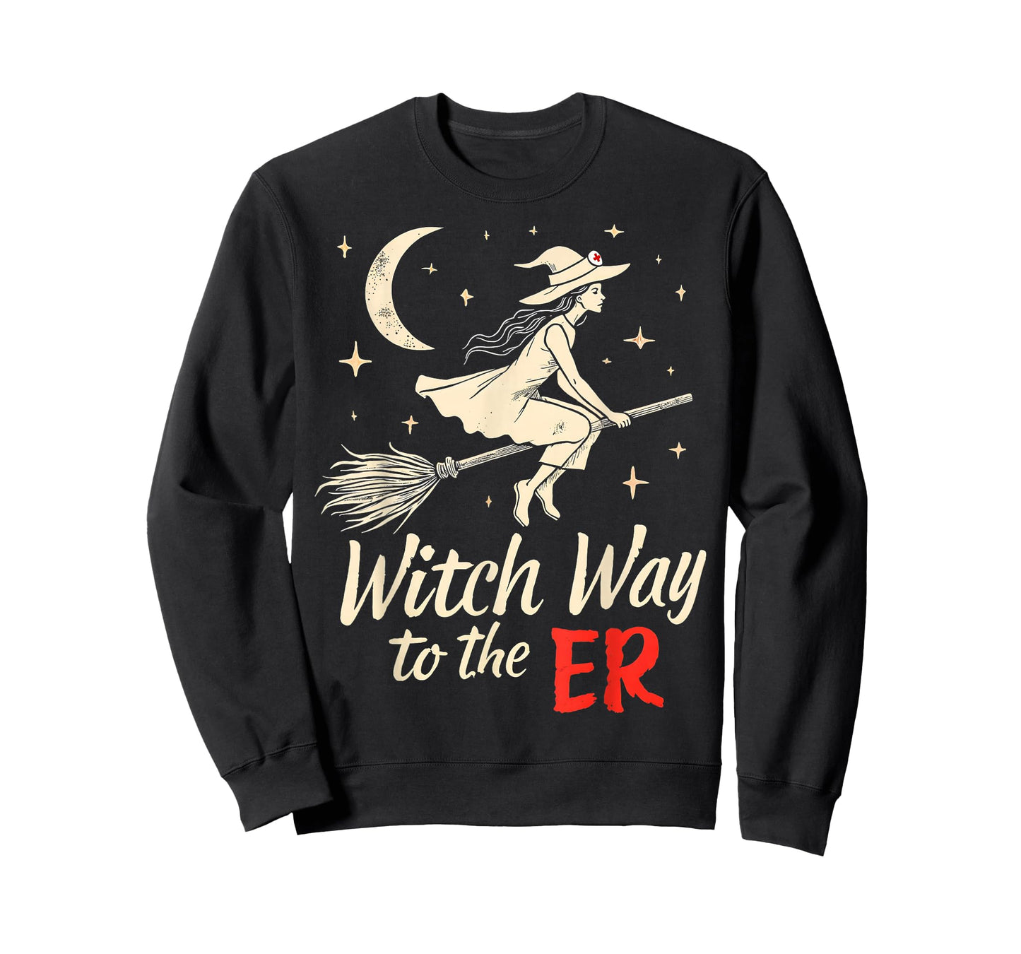 Witch Way to The ER Funny Halloween Nurse T-Shirt