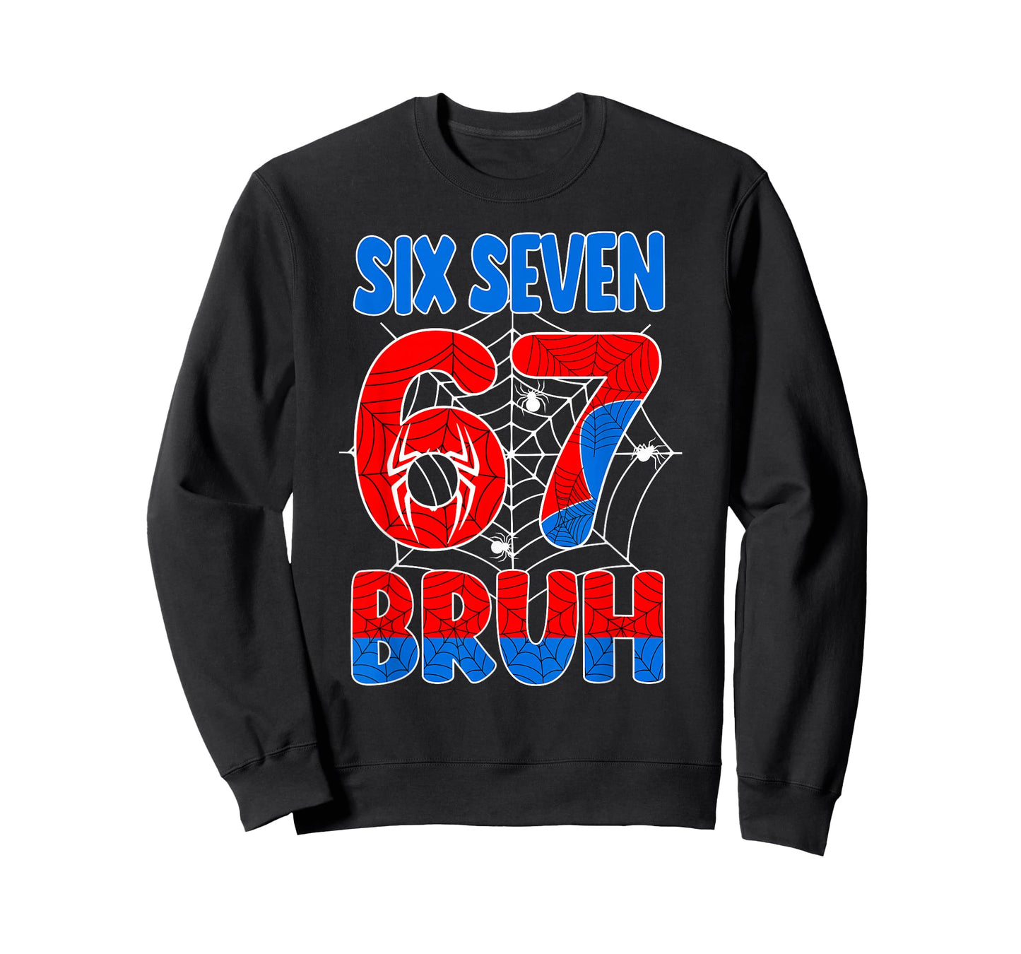 Six Seven Bruh 67 Spider Web Birthday Boy Gift for Boys Kids T-Shirt