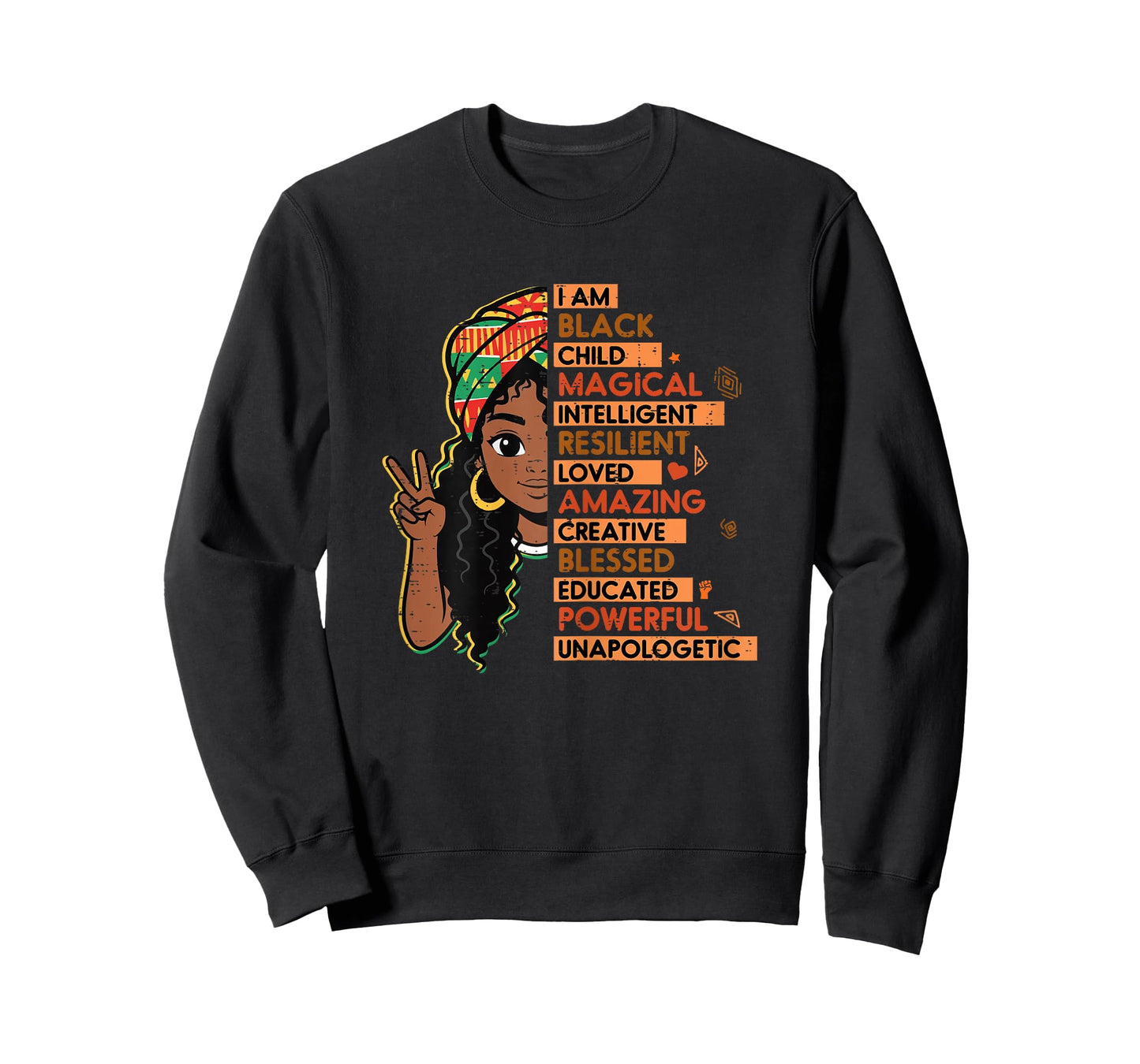 I Am Black Child Magical African Girl History Month Kids T-Shirt