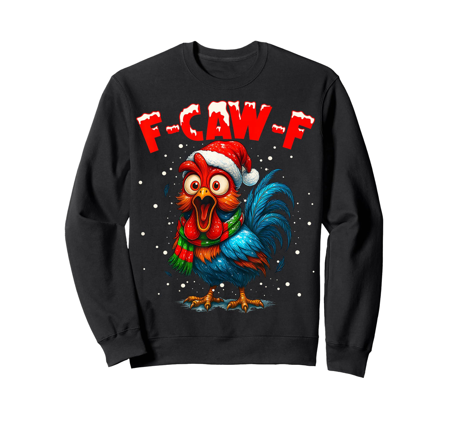 F Caw F Rooster Christmas Fcawf Chicken Whisperer Fawk Off T-Shirt