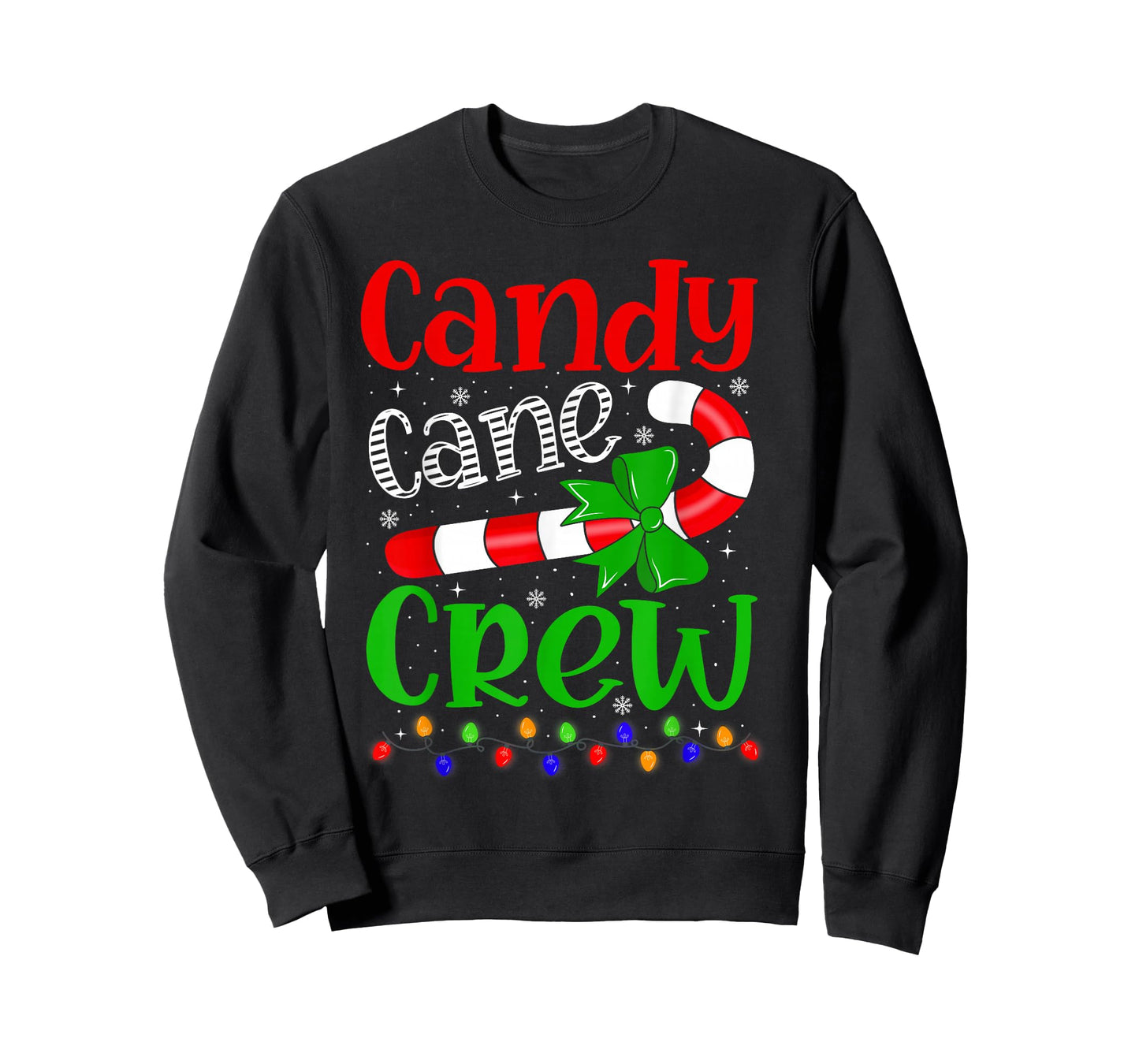 Candy Cane Crew Christmas Family Matching Funny Xmas Pajamas T-Shirt