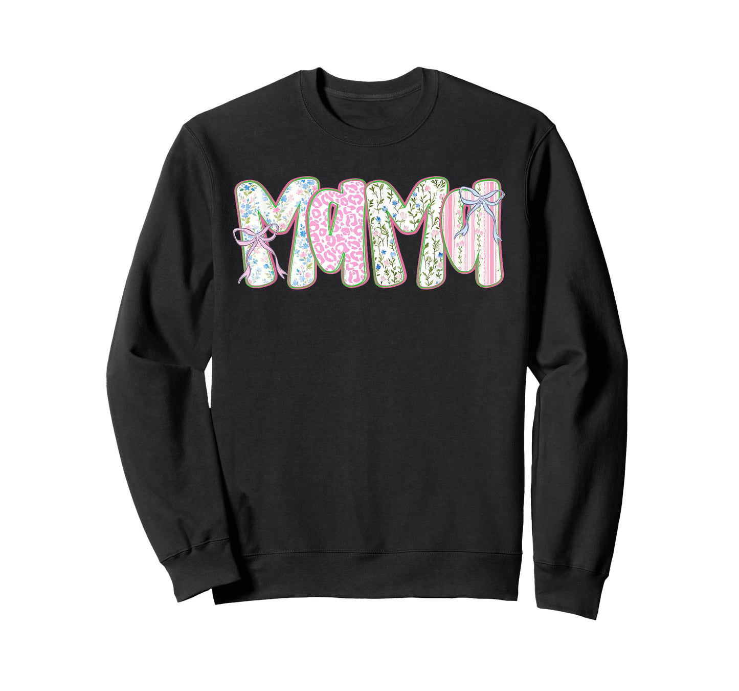 Mama Floral Coquette Bow Mother's Day Cute Women Mom T-Shirt