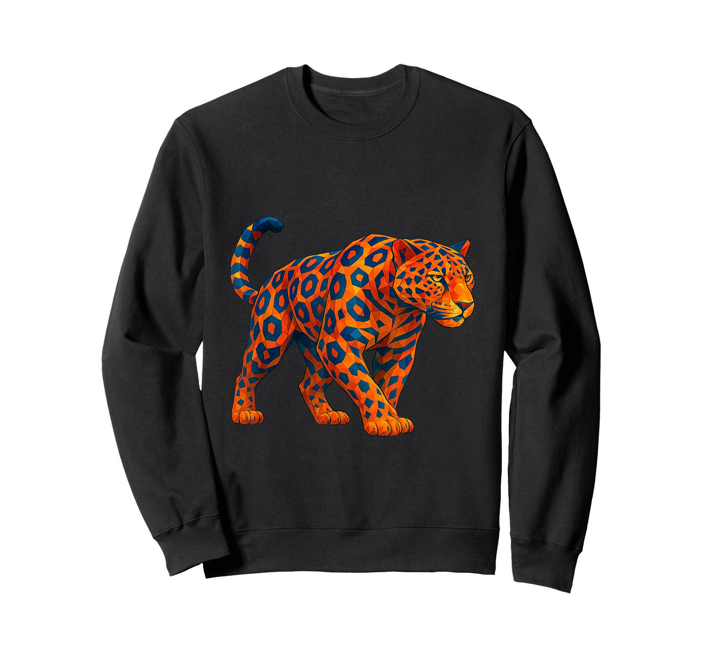 Geometric Leopard Jaguar Predator Polygon Abstract Art T-Shirt
