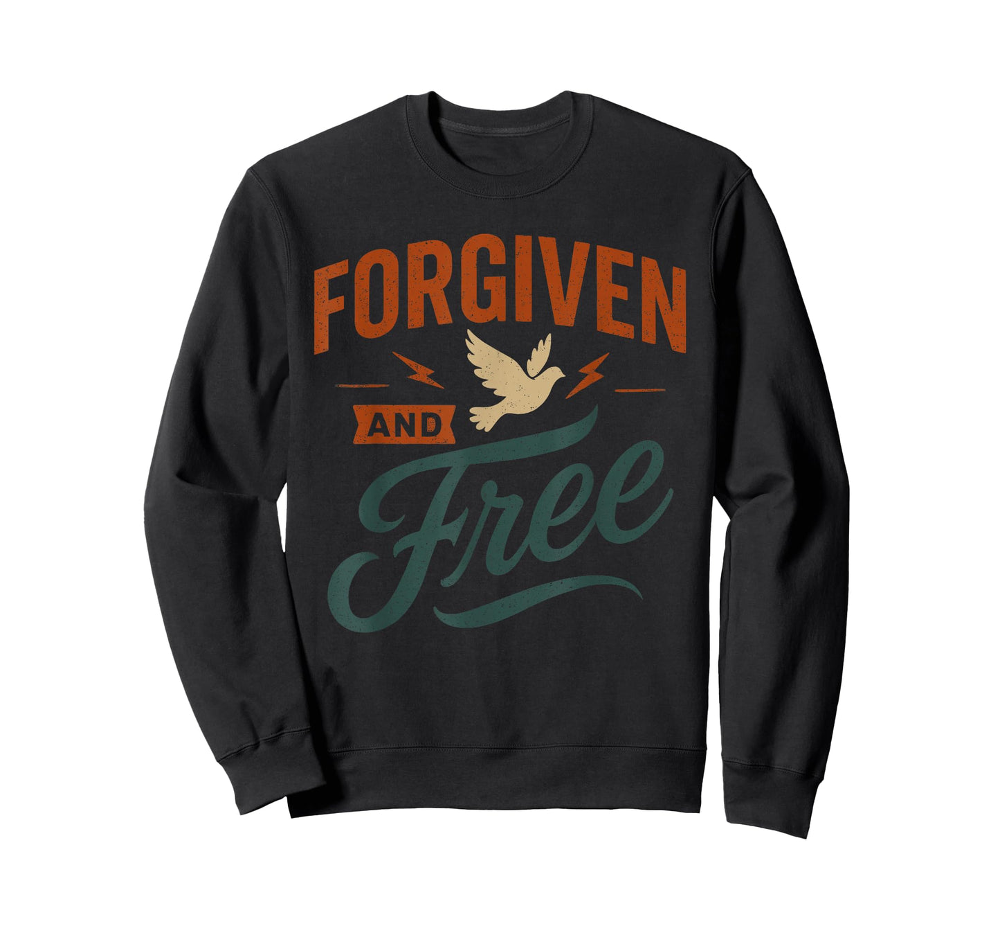 Forgiven and Free - Vintage Quote Christian Faith T-Shirt