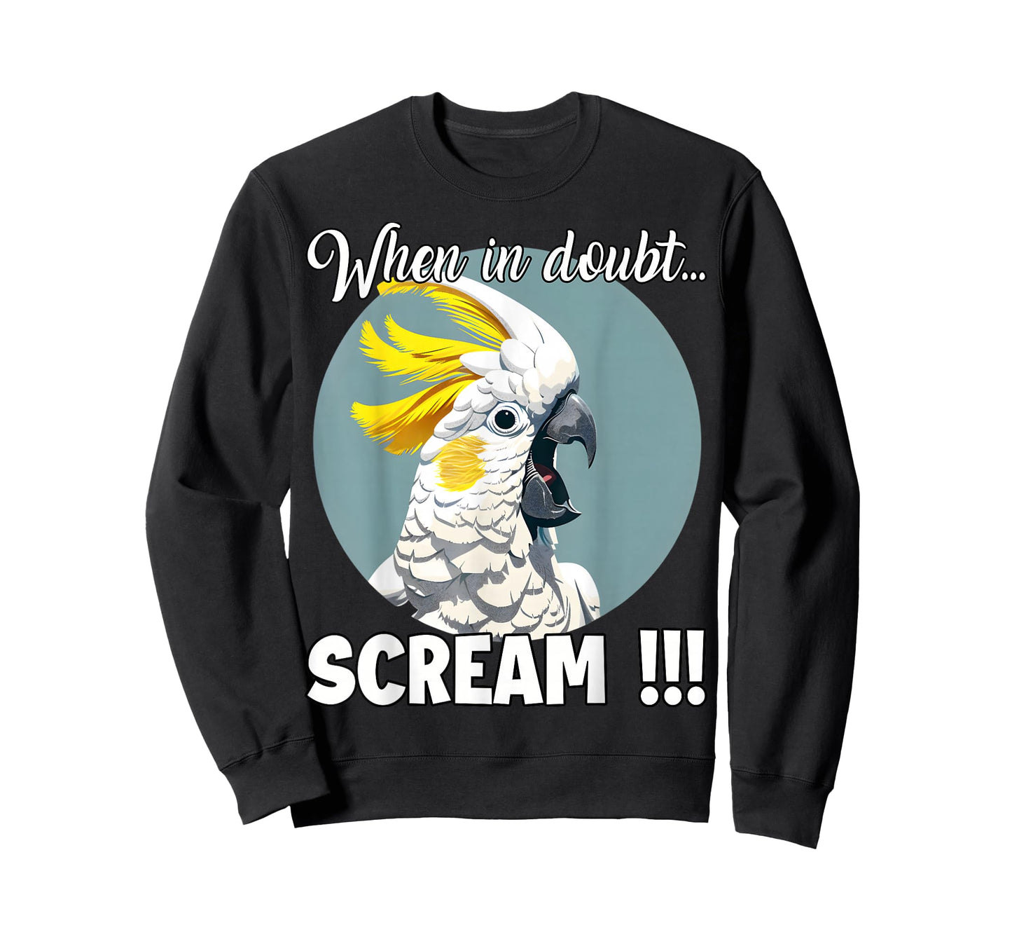 Cockatoo Meme T, Funny Screaming Sulphur-Crested Cockatoo T-Shirt