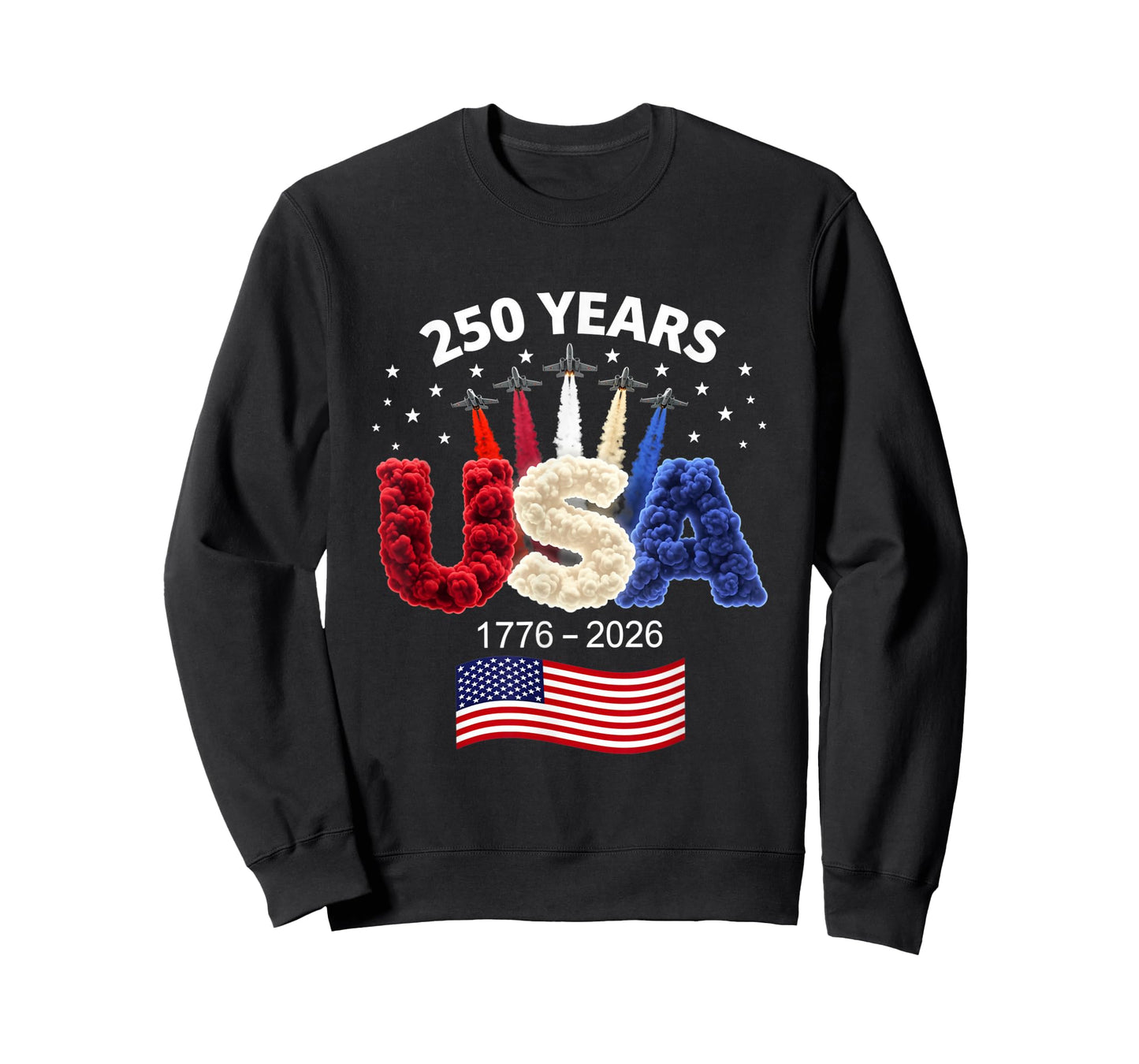 USA 250th Anniversary American Flag 250 Years 4th of July T-Shirt