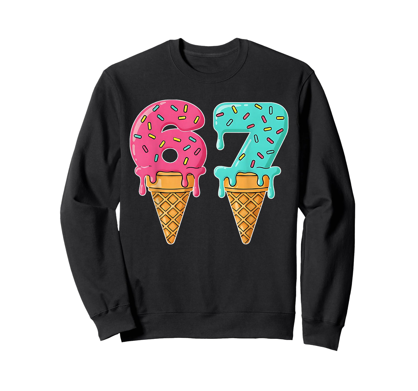 Baseball Drip Ice Cream 67 Baseball T-Shirt