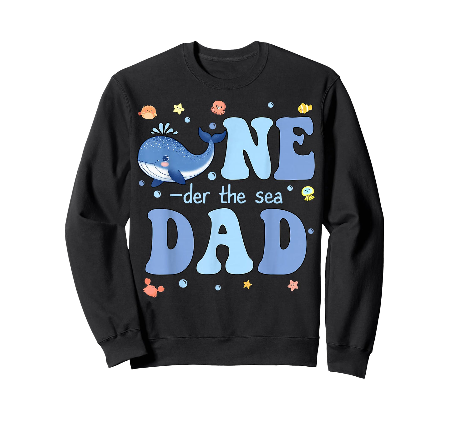 One-der The Sea Dad of Birthday Girl Boy Kids Ocean Bday T-Shirt