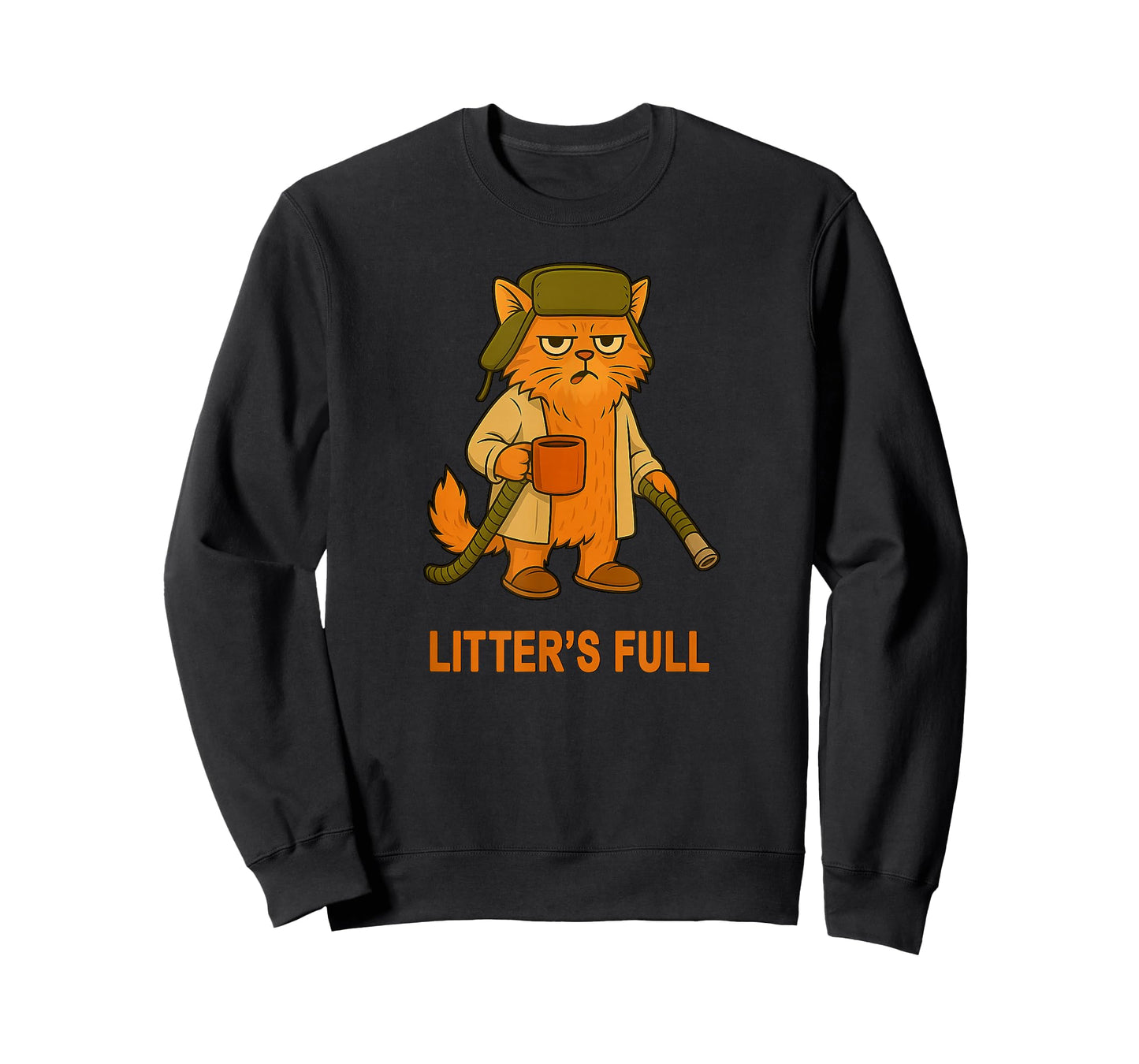 Litter’s Full Funny Cat Lover Feline Humor Christmas Vintage T-Shirt