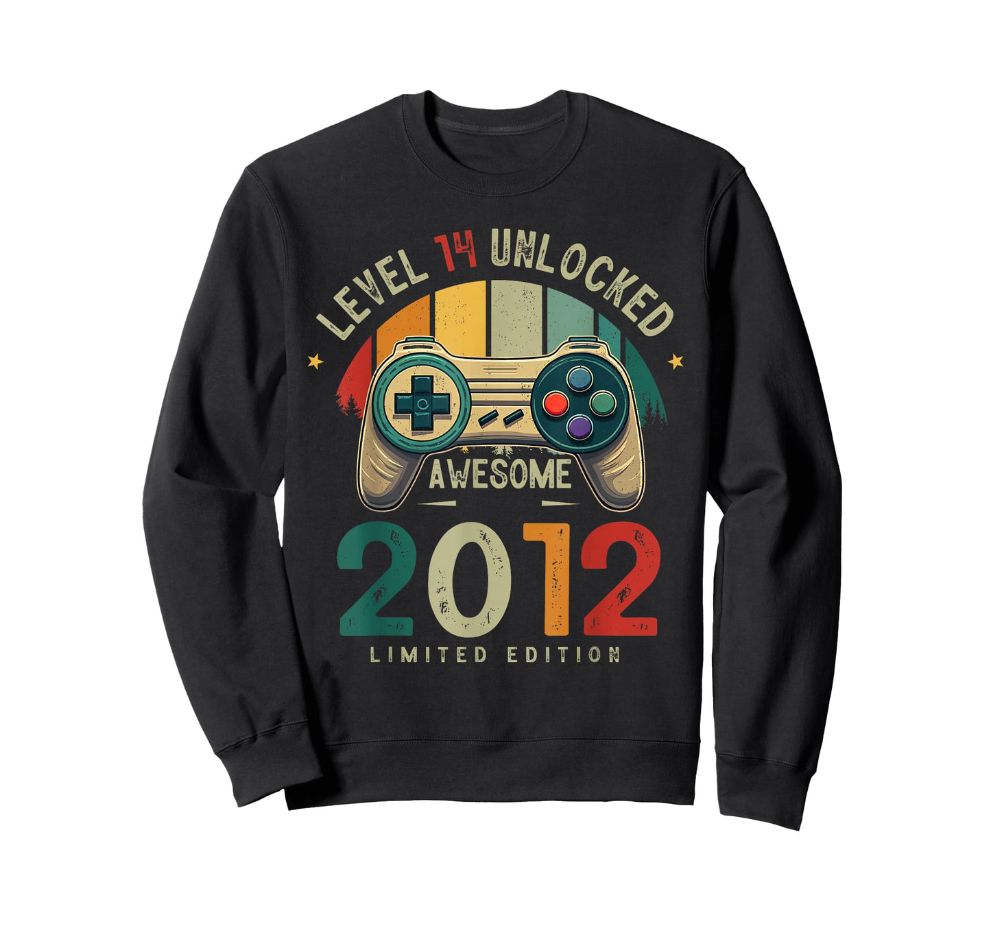Level 14 Unlocked Awesome Since 2012 14th Birthday Gaming T-Shirt