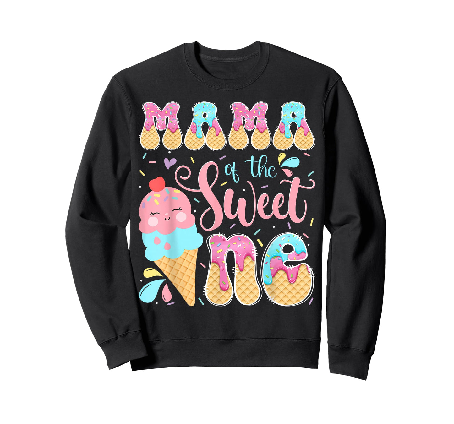 Mama of The Sweet One Ice Cream 1St Birthday Girl T-Shirt