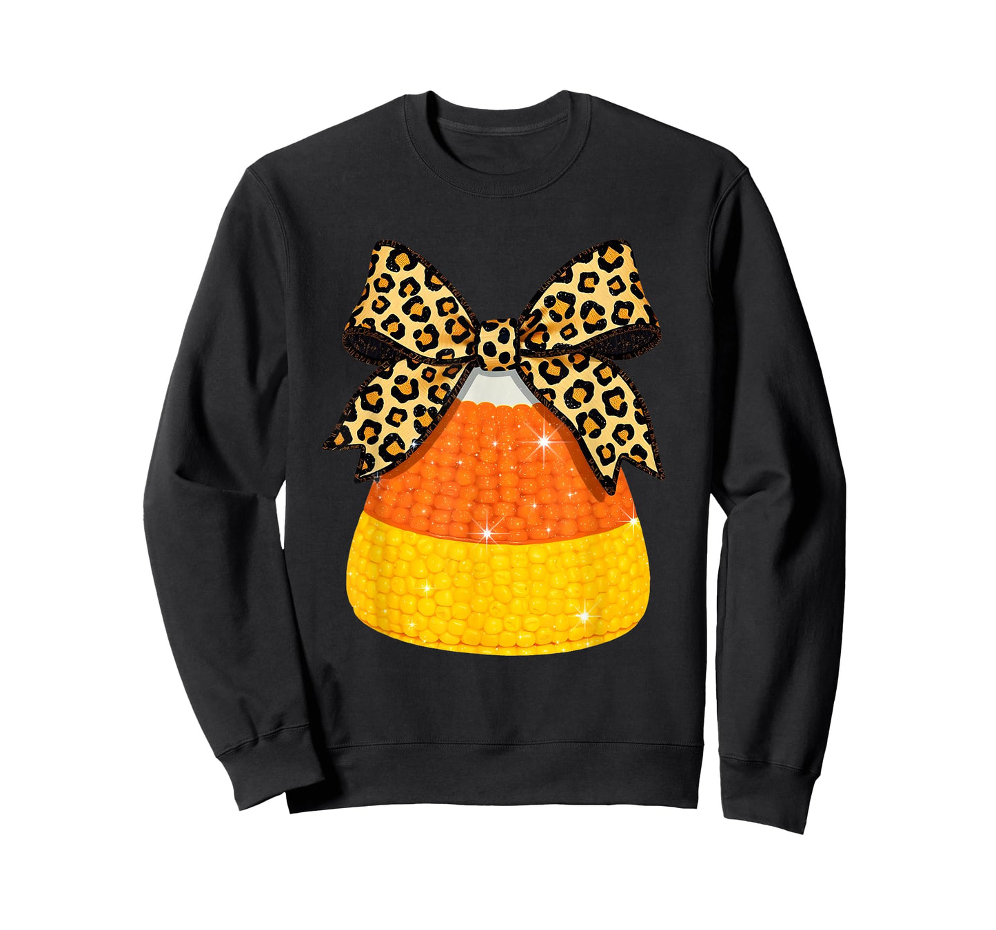 Coquette Bow Corn Candy Retro Halloween Women Kids T-Shirt