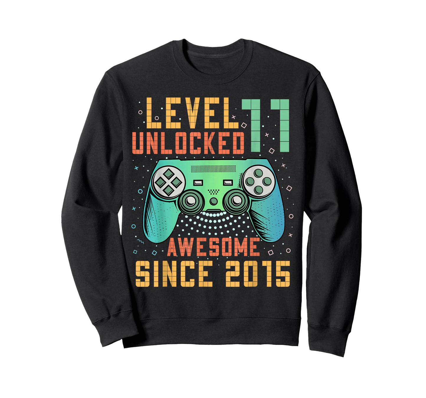 Level 11 Unlocked Awesome Since 2015 11th Birthday Boy T-Shirt