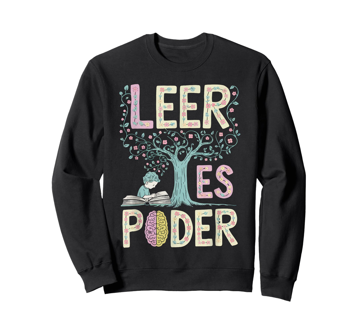 Leer ES Poder Tshirt Mexico Reading Floral Hispanic Heritage T-Shirt