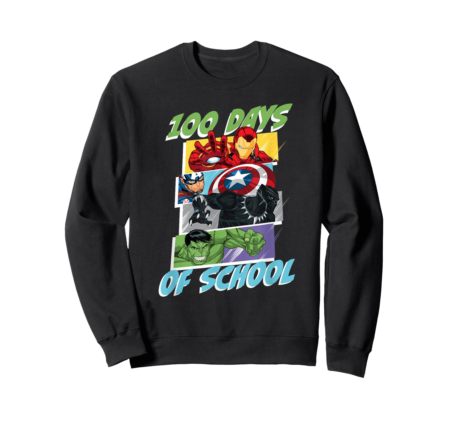 Marvel Super Heroes Avengers 100 Days of School 100th Day T-Shirt
