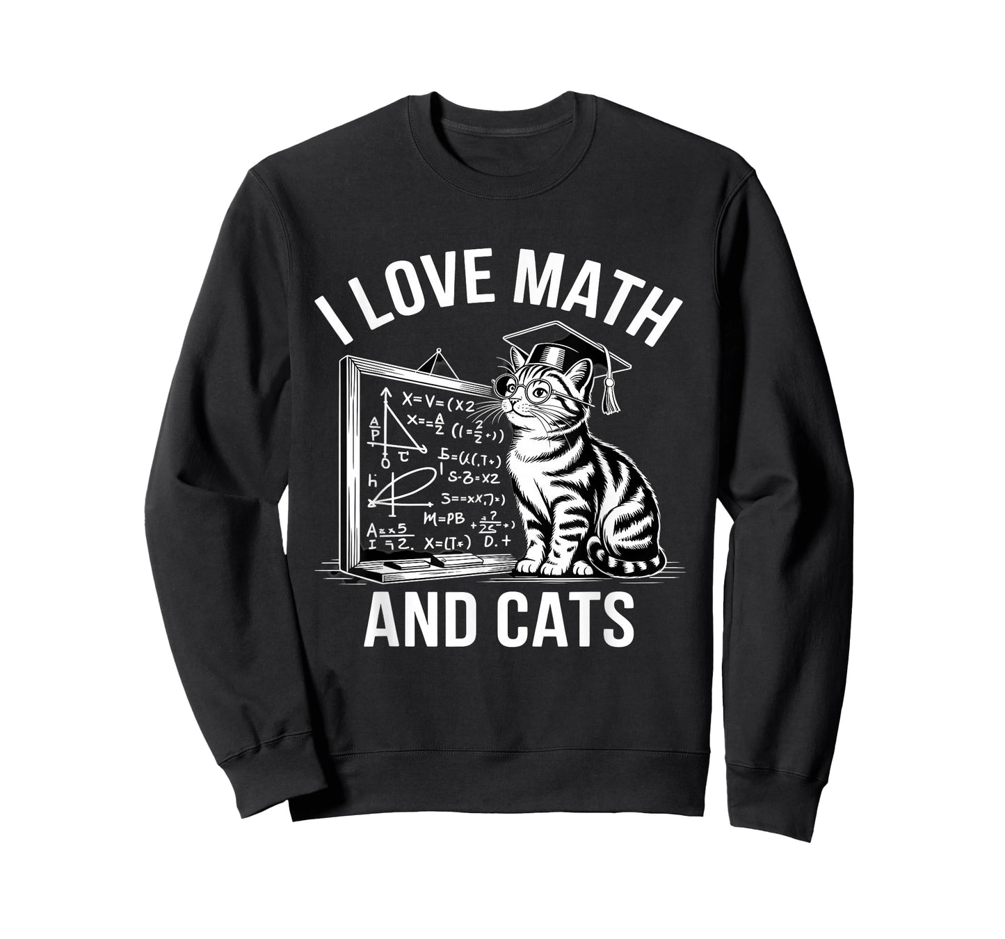 Math Cat Lover Funny Math Teacher I Love Math and Cats T-Shirt