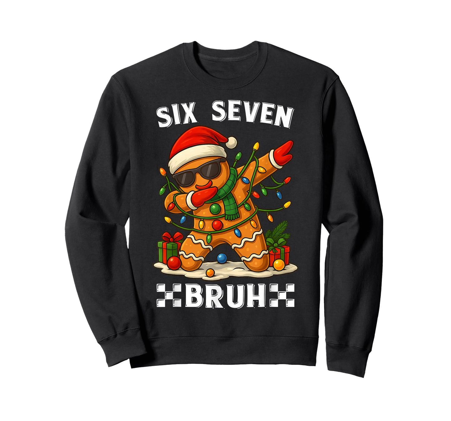 67 Six Seven Bruh Funny Christmas Dabbing Gingerbread Meme T-Shirt