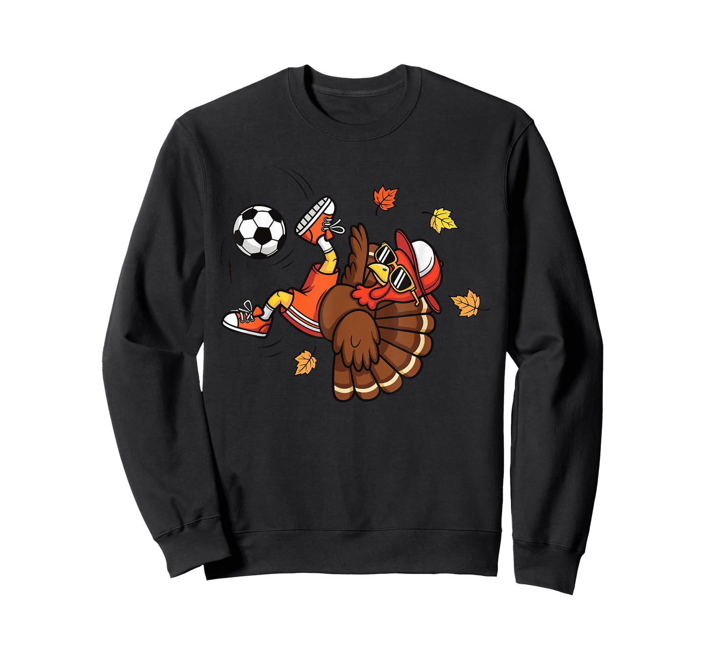 Funny Turkey Soccer Shirt Thanksgiving Boys Teens Men T-Shirt