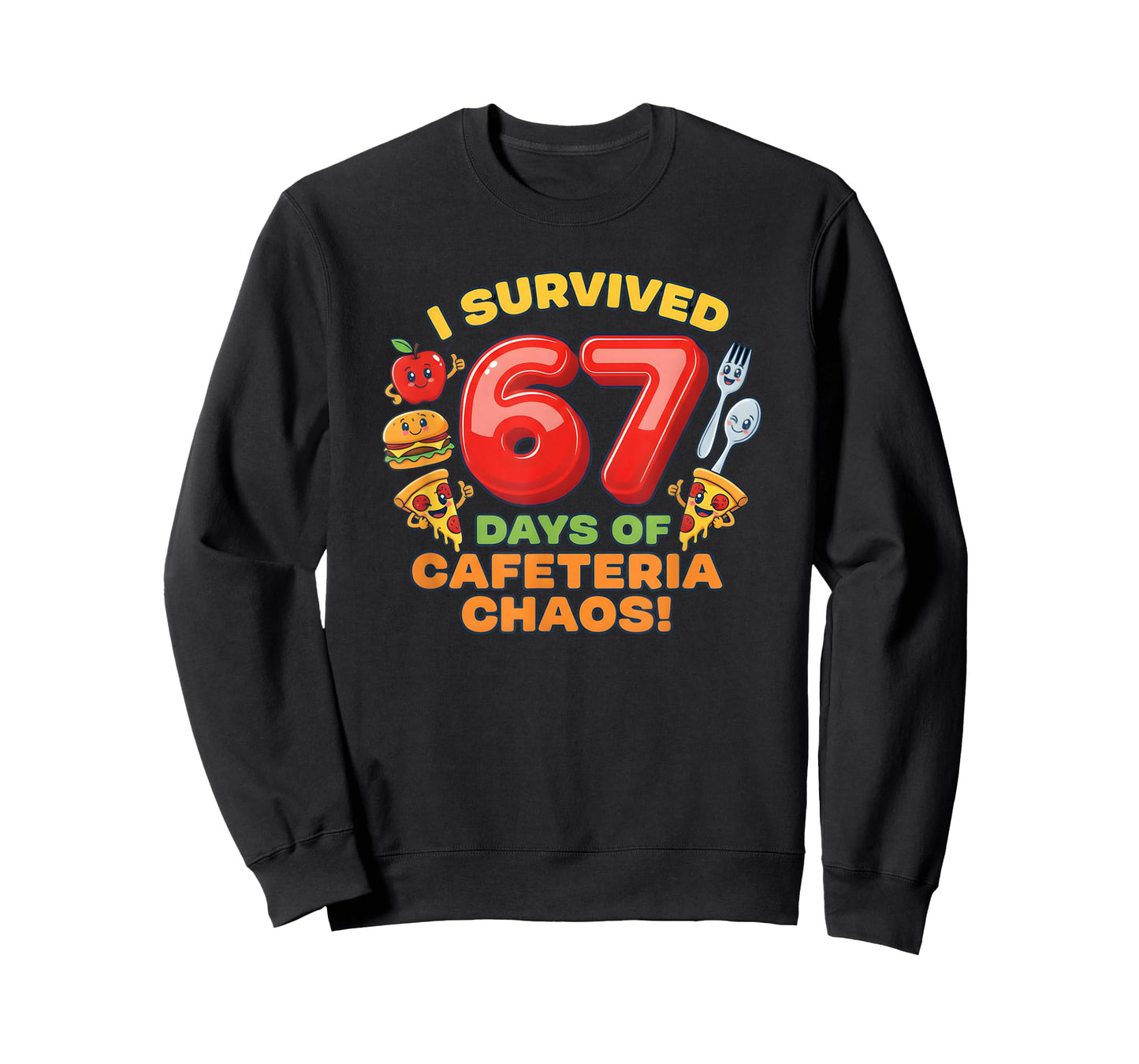 I Survived 67 Days of Cafeteria Chaos 67 Meme Lunch Lady T-Shirt