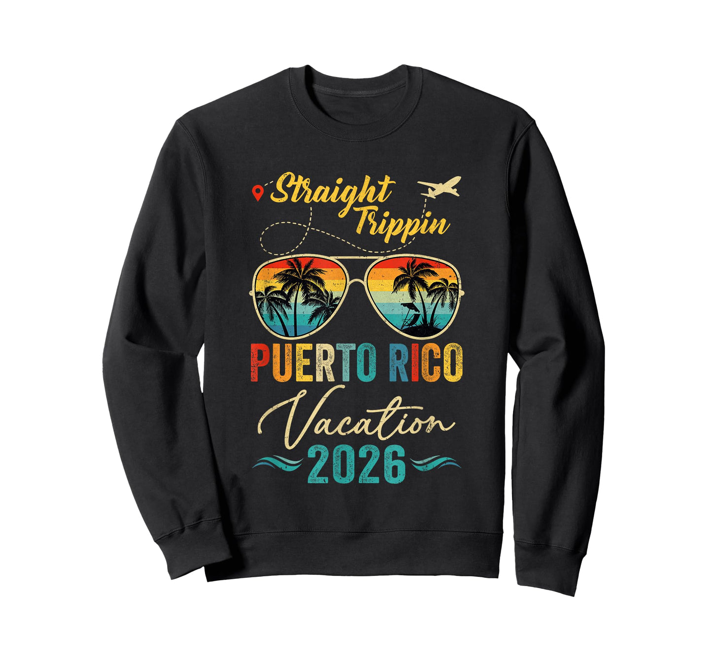 Straight Trippin Puerto Rico 2026 Family Summer Vacation T-Shirt