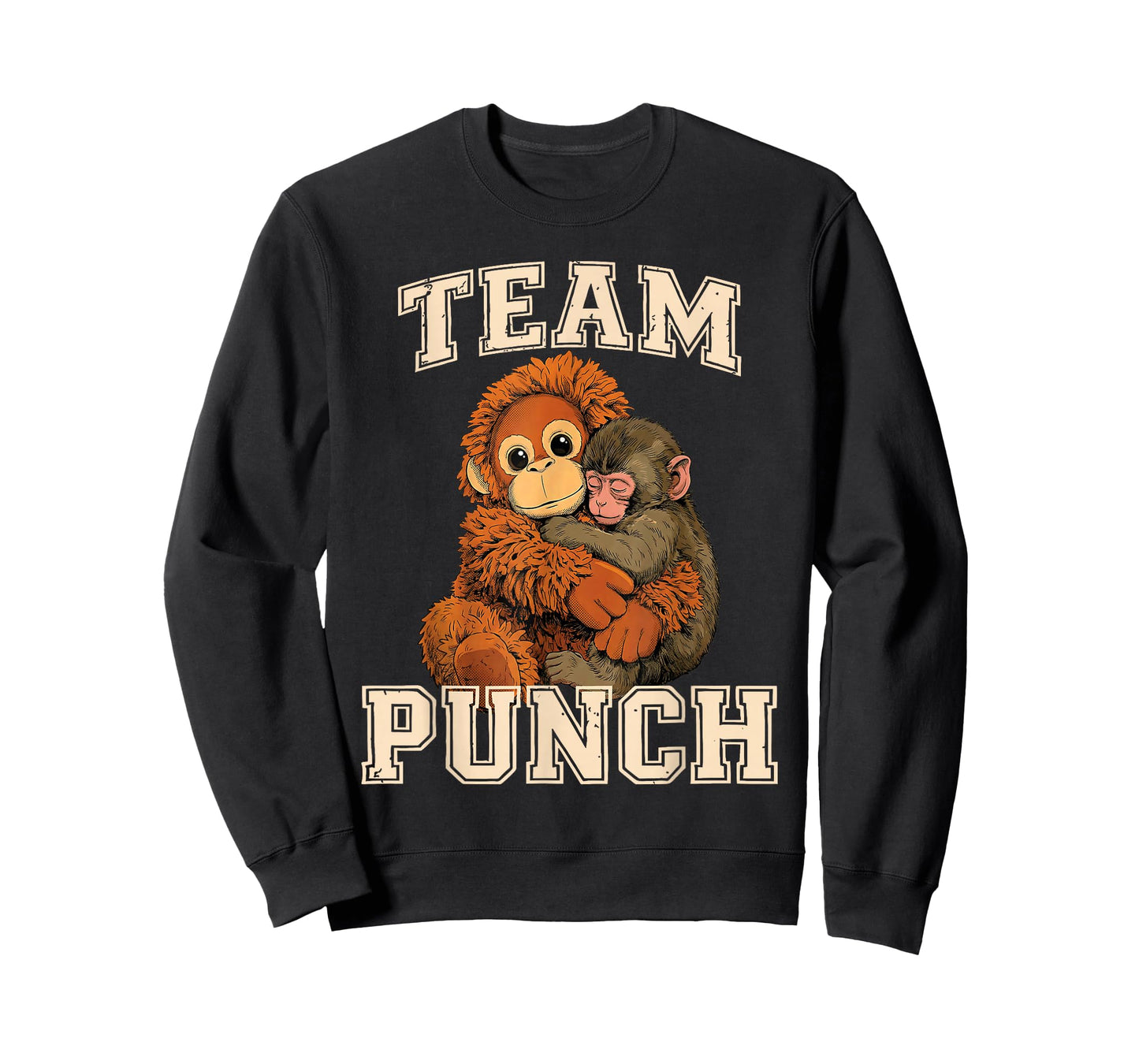Baby Monkey Punch Team Punch Mama Monkey Hug Cute T-Shirt