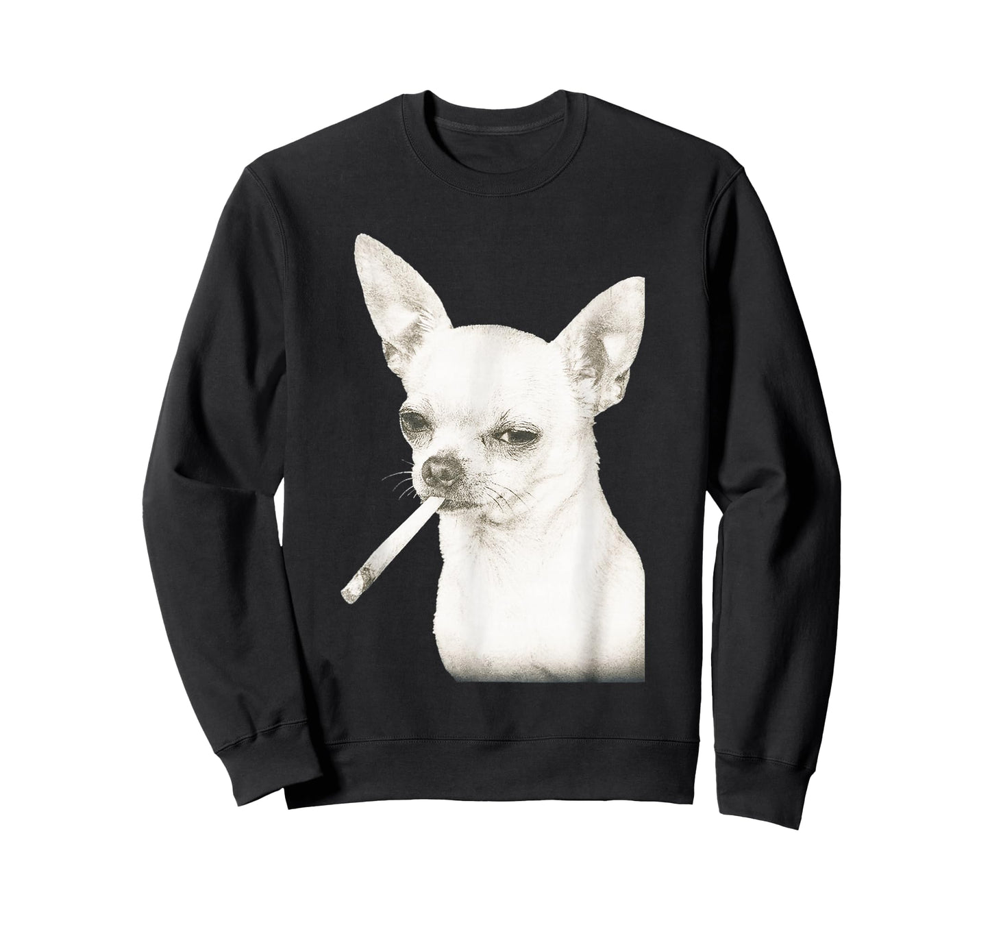 Funny Smoking Chihuahua Cigarette Gen Z Dog Meme Graphic T-Shirt