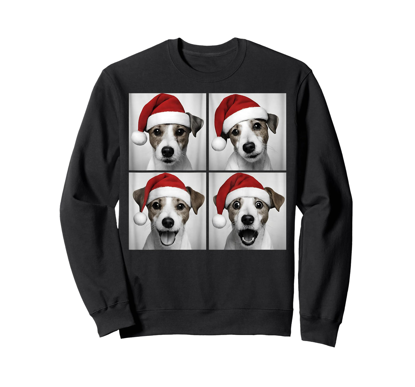 Funny Christmas Jack Russell Santa Dog Lover Photo Booth T-Shirt