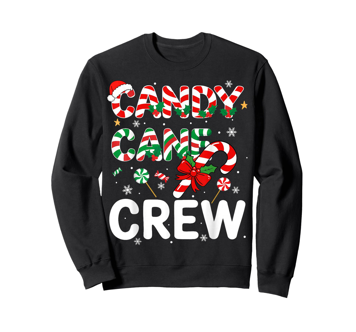 Candy Cane Crew Matching Family Group Candy Lover Pajamas T-Shirt