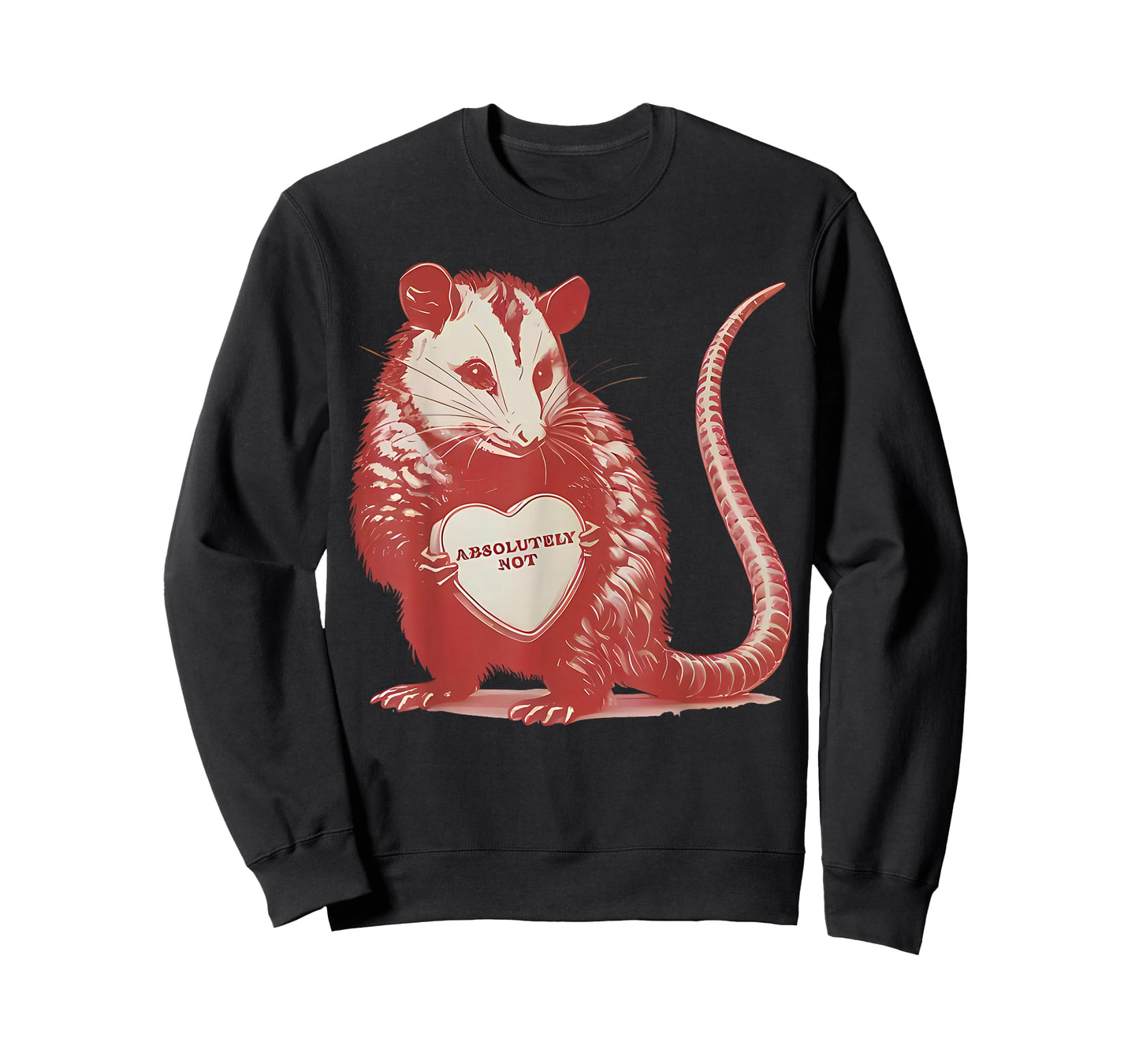 Funny Opossum Absolutely Not Valentine Graphic T-Shirt