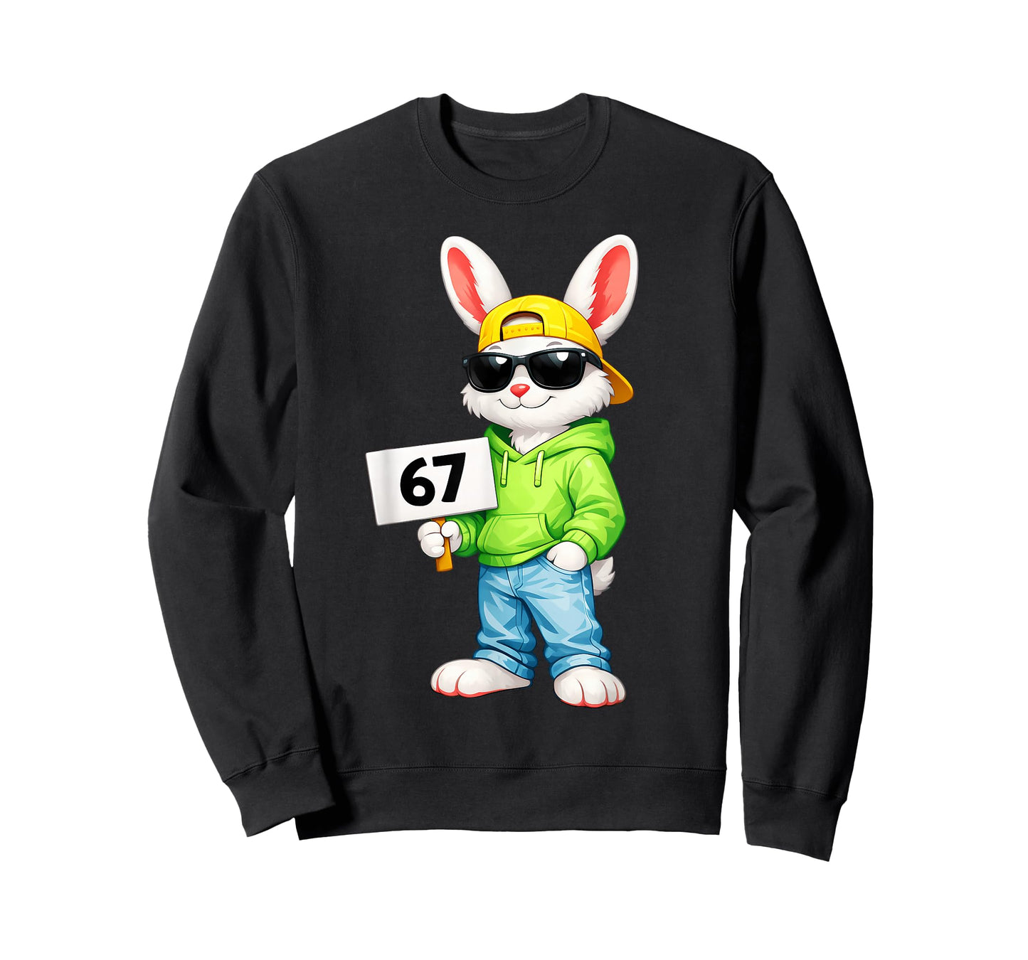 Rabbit Six Seven Meme 6 7 Bunny Happy Easter Day Boys Kids T-Shirt