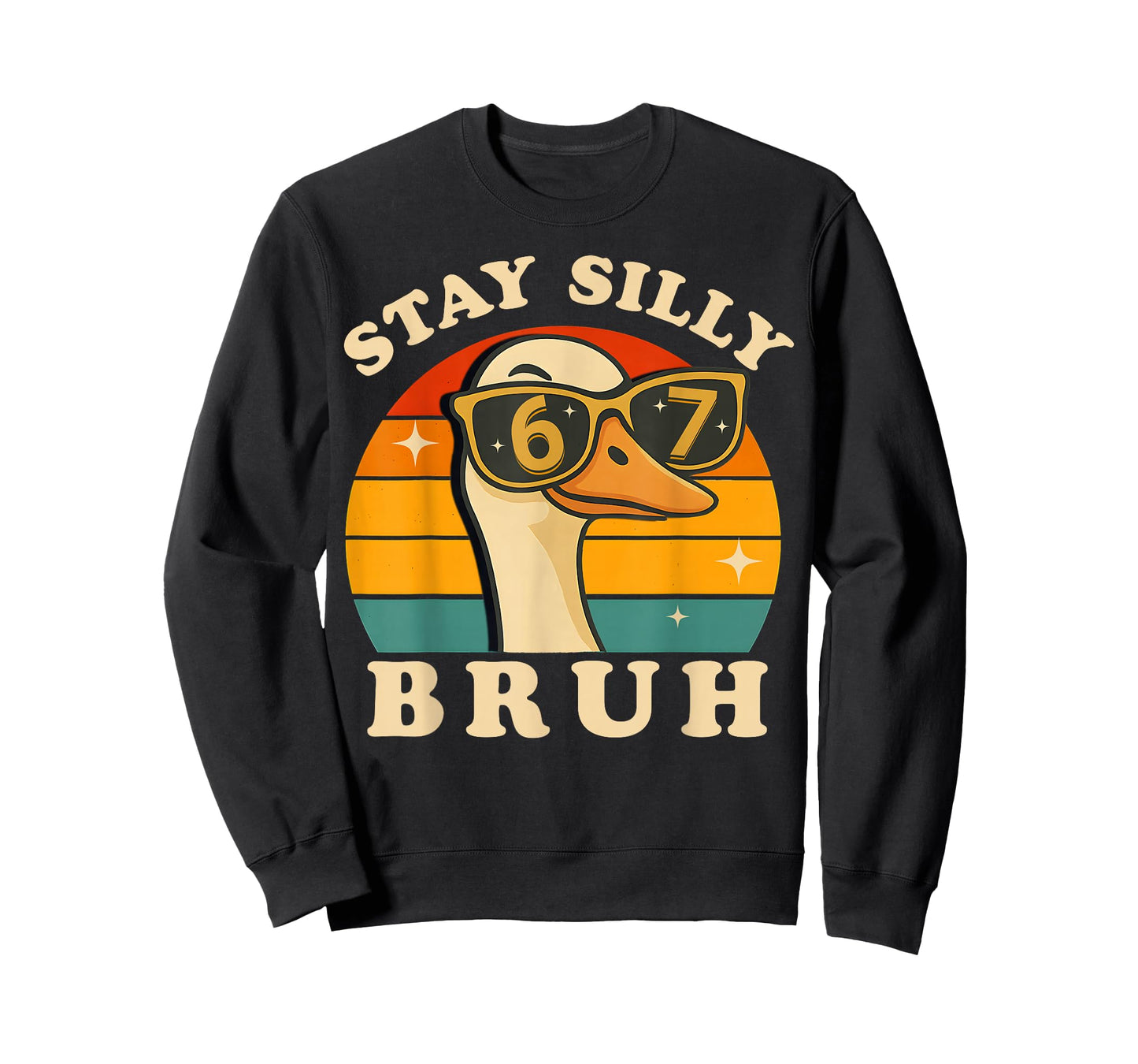 Funny Silly Goose 67 Bruh Boys Kids 6 7 Meme Six Seven Retro T-Shirt