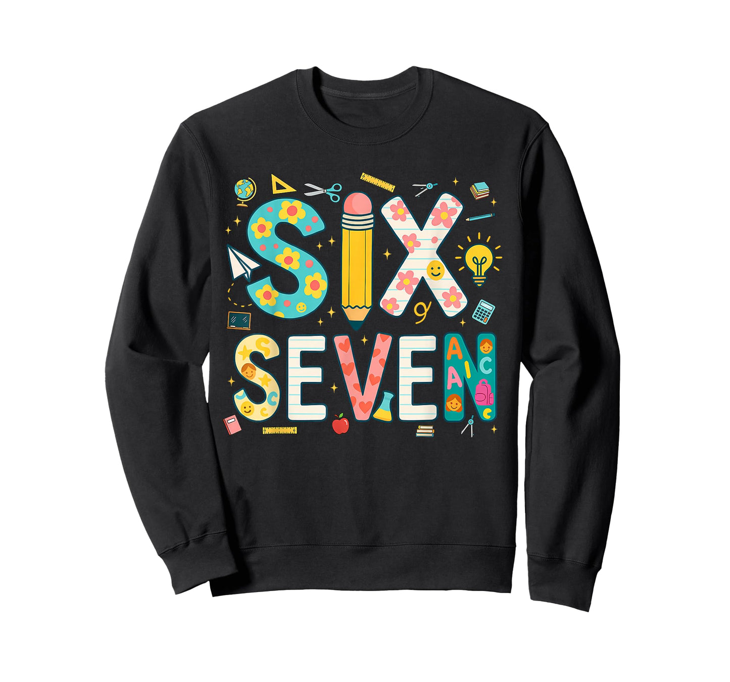 Funny Six Seven 6 7 Meme Teacher Design for Men Women Girls T-Shirt