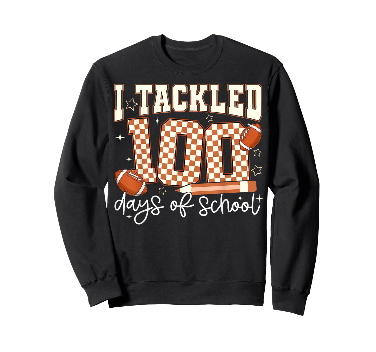 I Tackled 100 Days of School Football Boy Girl Teacher T-Shirt