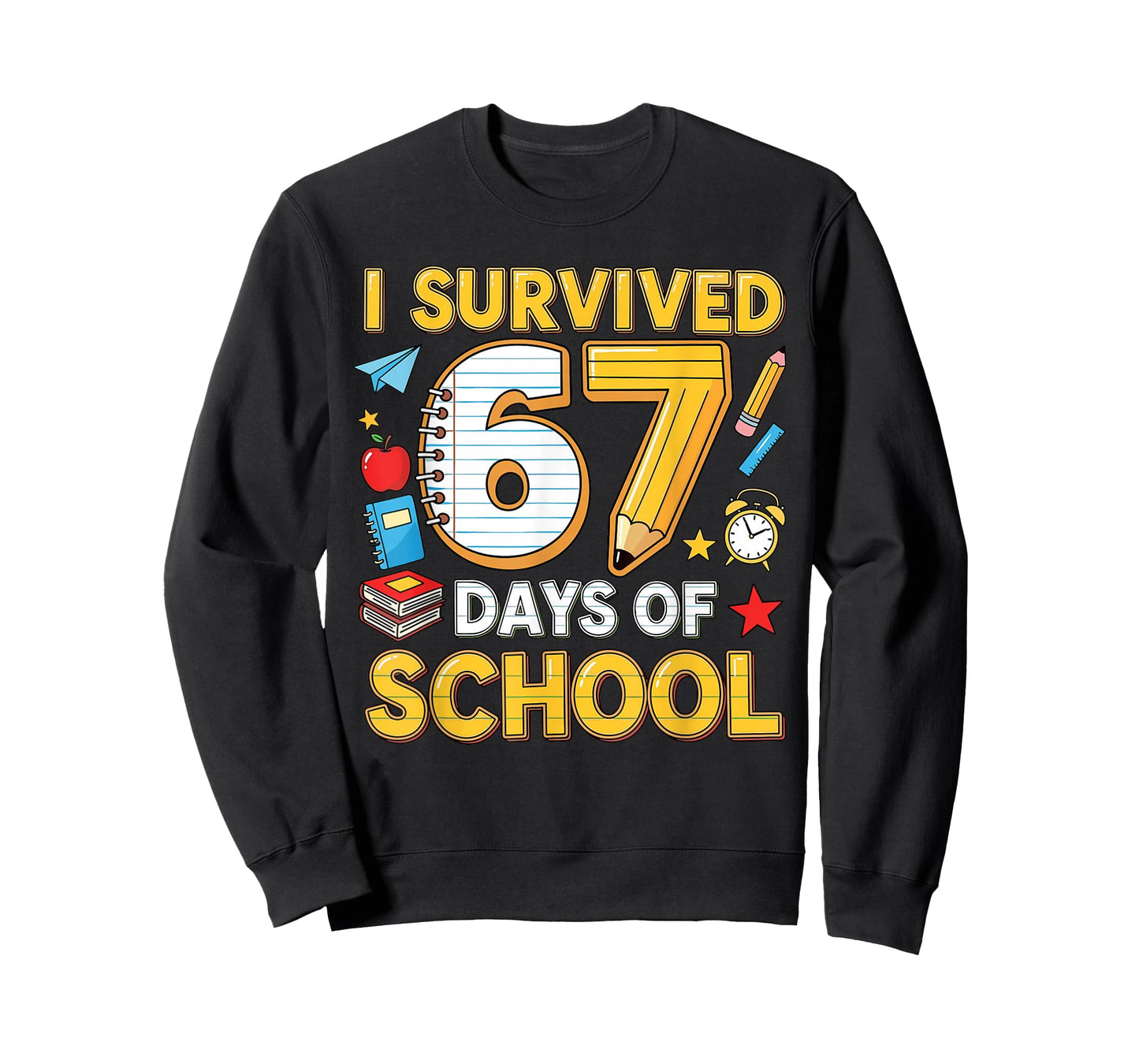 I Survived 67 Days of School 67 Teacher Student 6 7 Meme T-Shirt