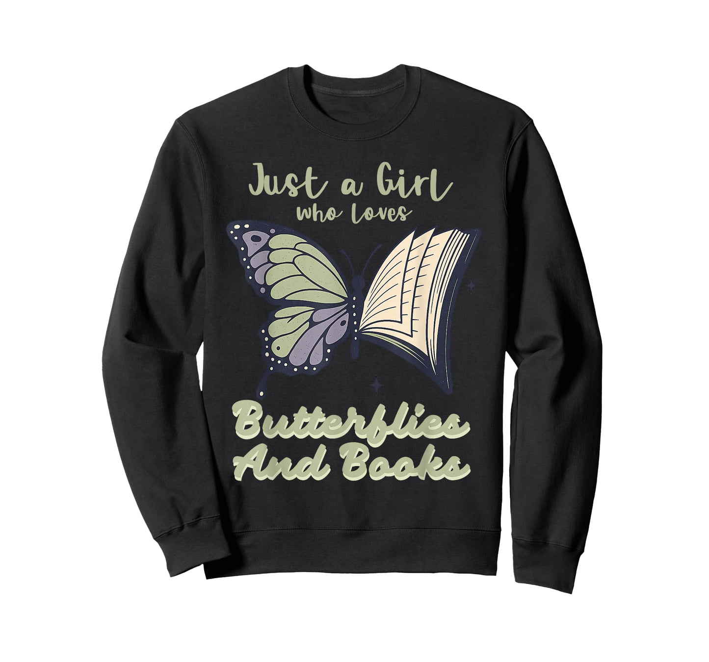Just a Girl Who Loves Butterflies and Books, Butterfly Gifts T-Shirt