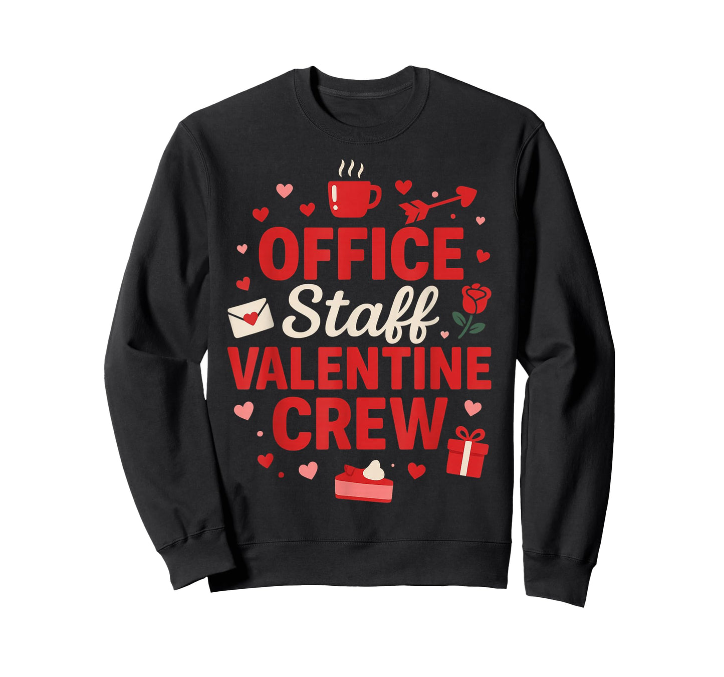 Office Staff Valentine Crew Matching Valentines Day Funny T-Shirt