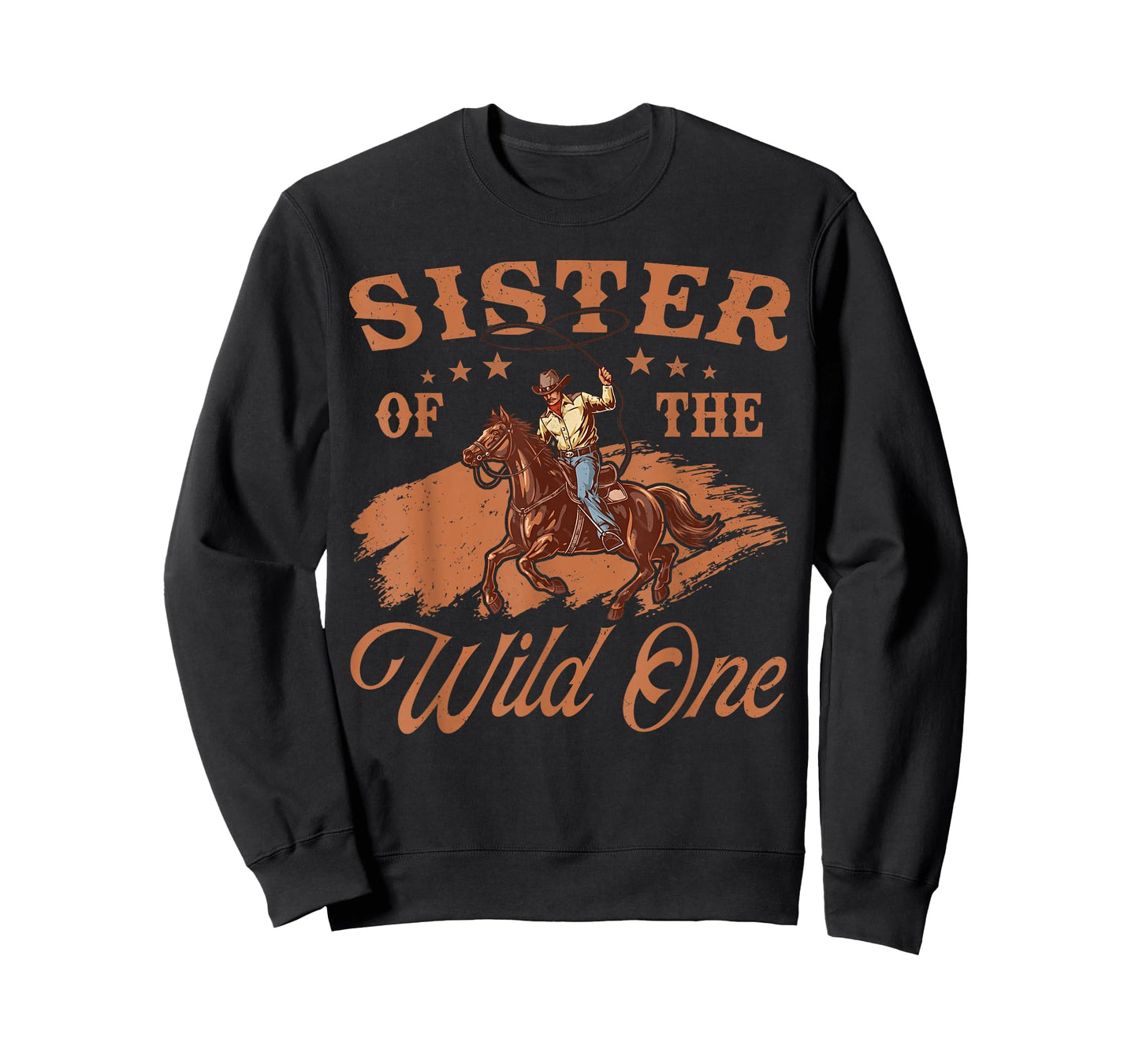 Sister of The Wild One Cowboy Western Rodeo Party Matching T-Shirt