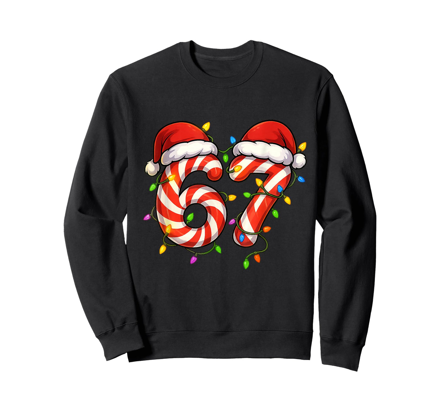 Viral 67 Candy Canes Santa Holiday Kids Humor T-Shirt
