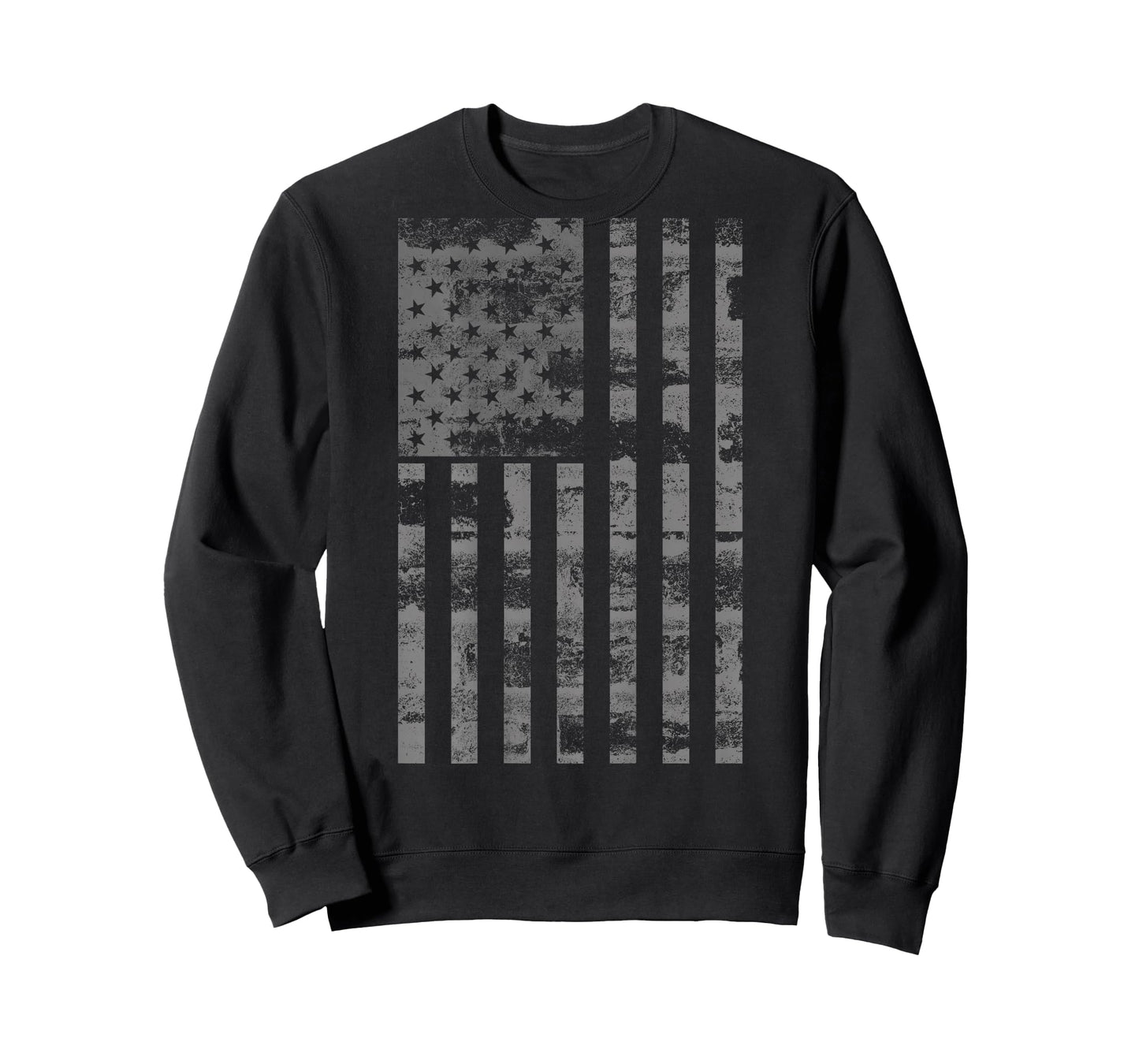 (Art on Back) American USA Flag Patriotic Distressed Graphic T-Shirt