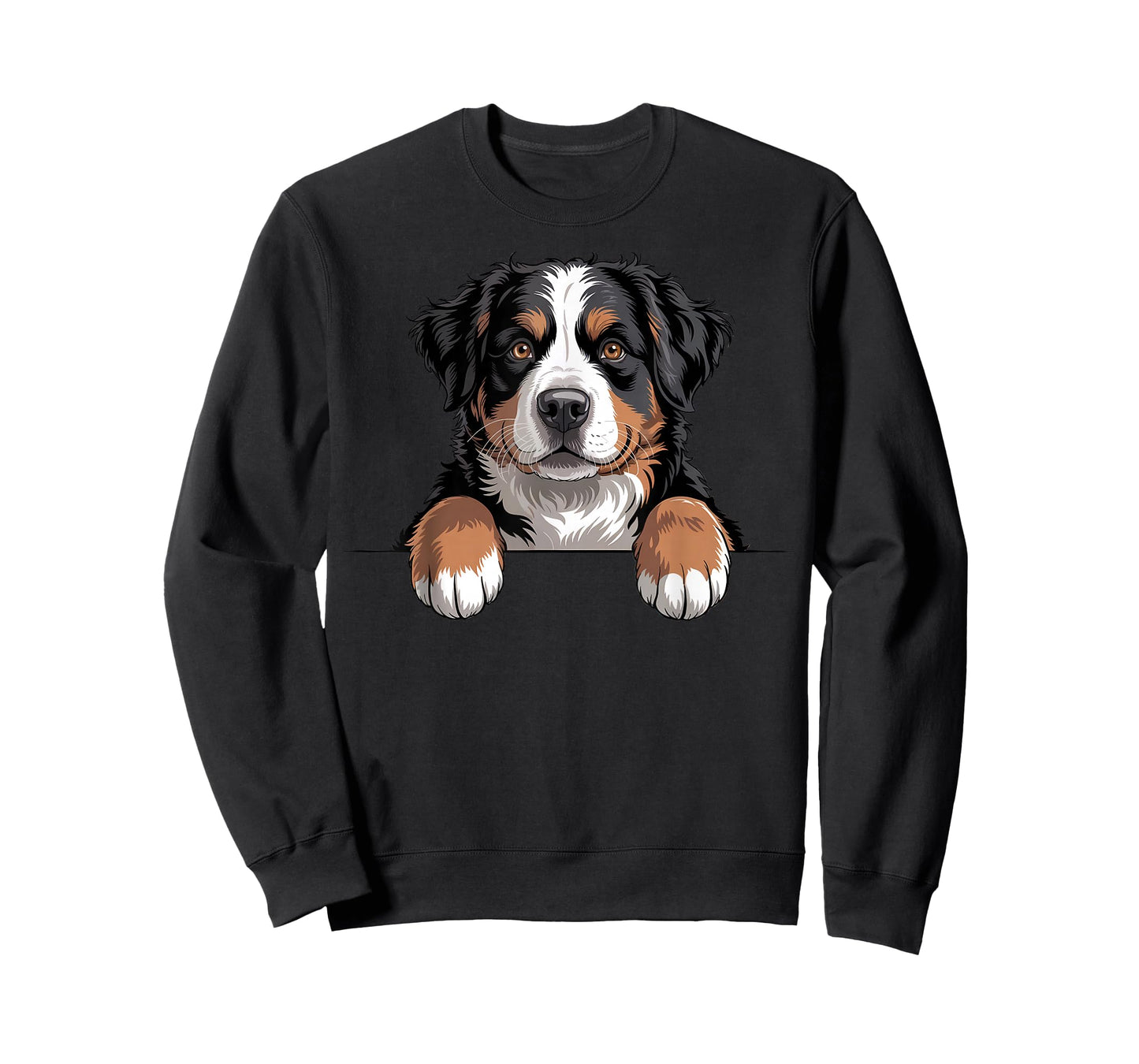 Bernese Mountain Dog Funny Peeking Pocket Berner Puppy T-Shirt